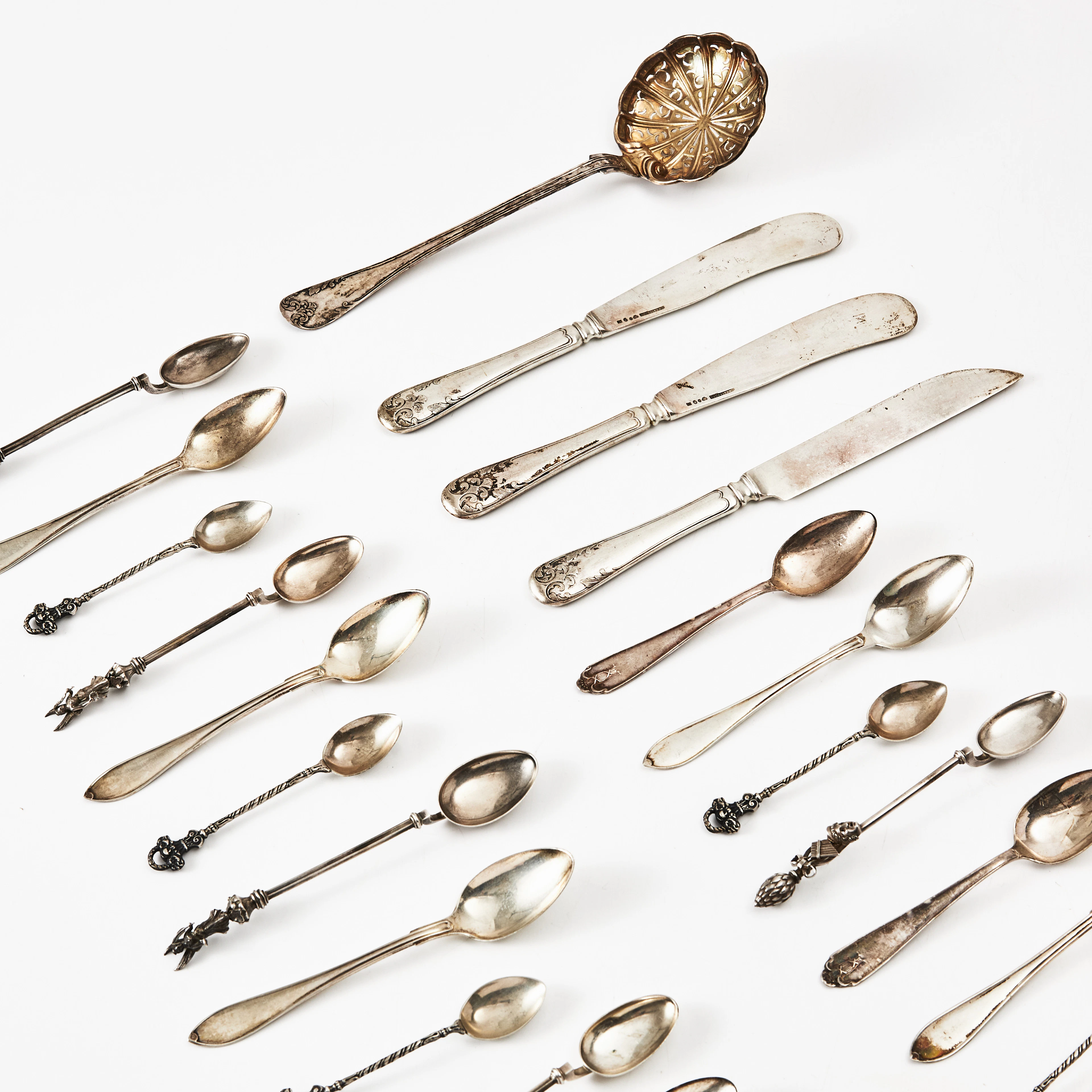 BESTICK, 35 delar, silver, olika modeller.