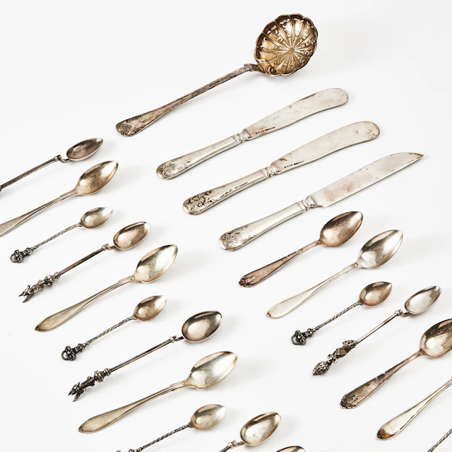 BESTICK, 35 delar, silver, olika modeller.