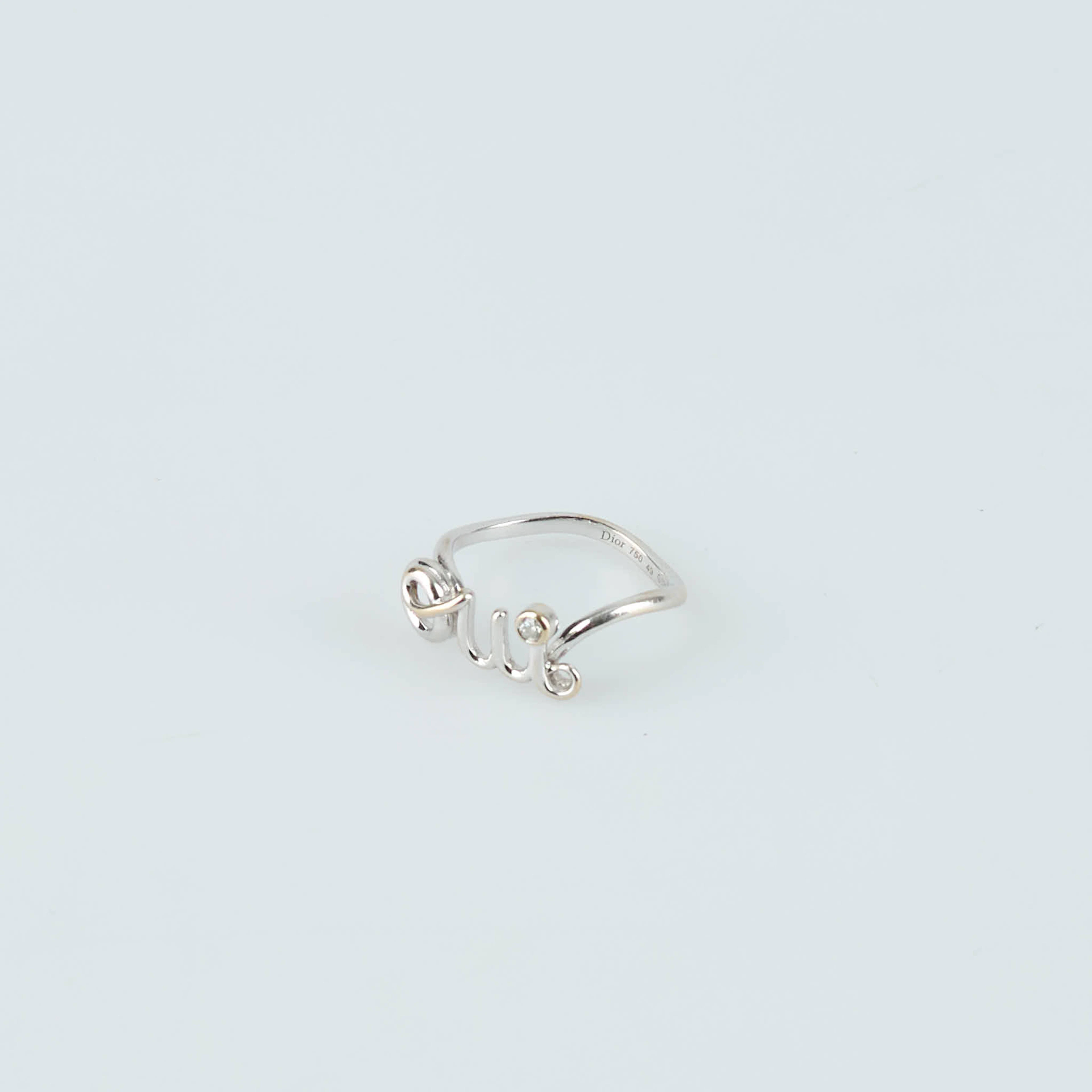 CHRISTIAN DIOR, Diamantring, "Dioramour - Oui", 18K vitguld, Ø 49/15,5.