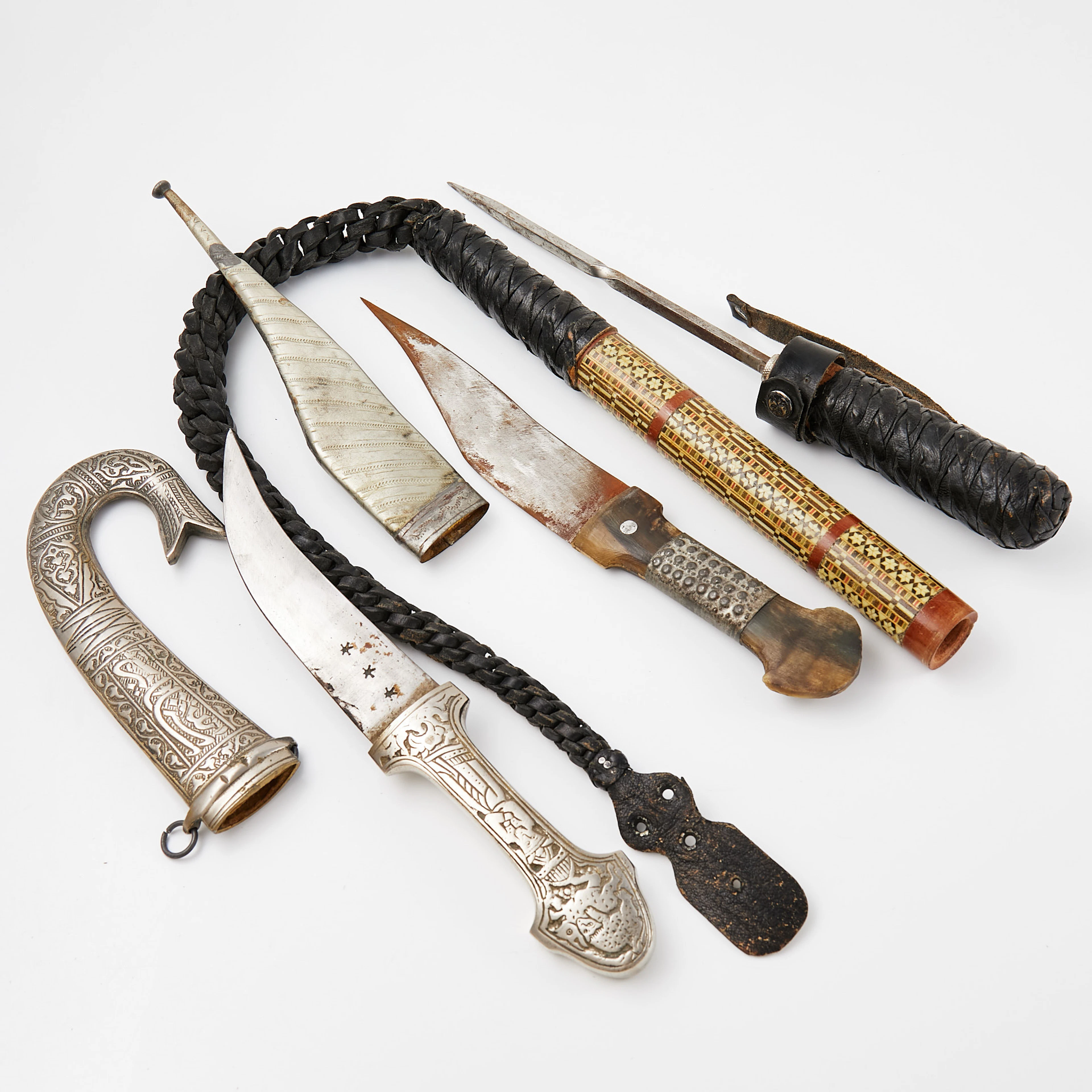 KNIVAR, PISKA, 3 dlr, shibriya, khanjar, piska, 18/1900-tal.