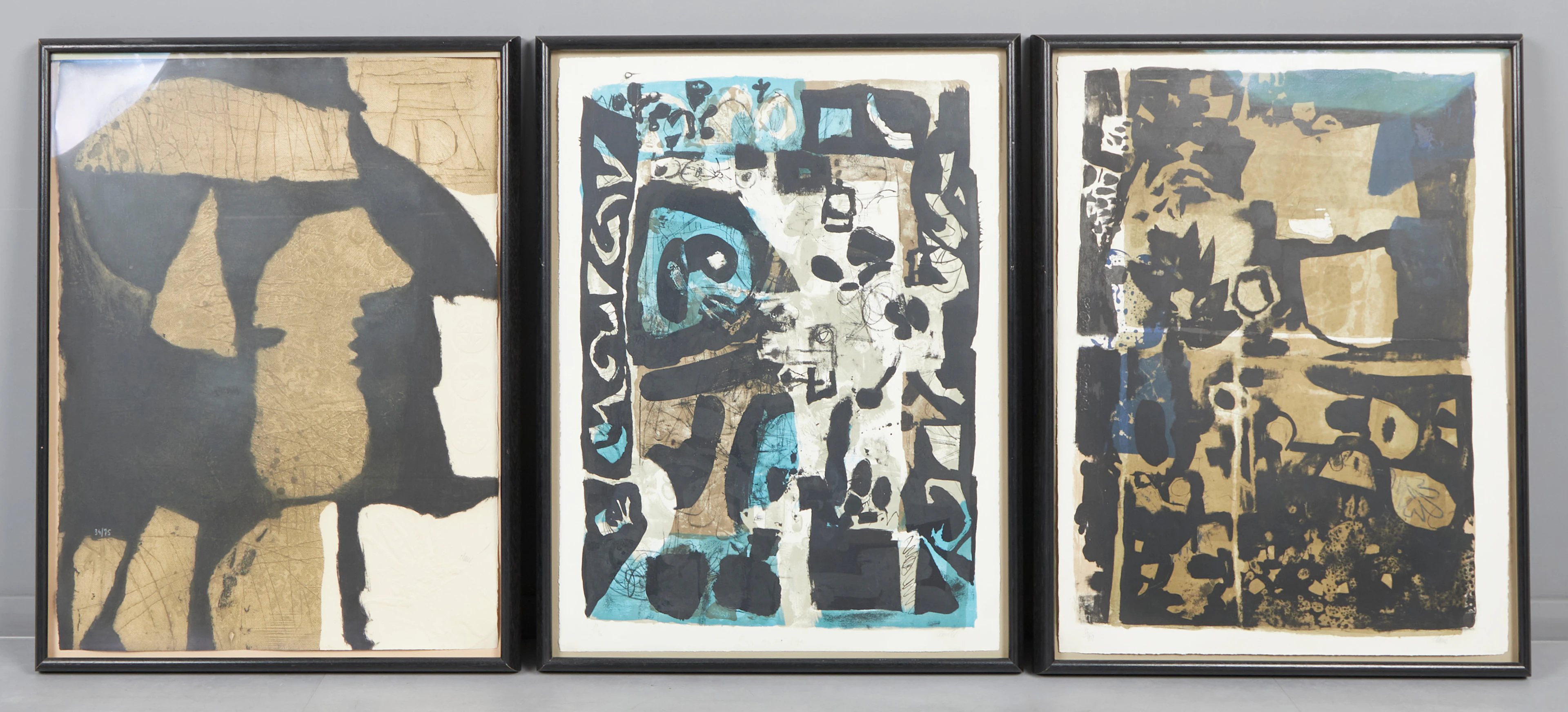 ANTONI CLAVÉ (1913-2005). 'Homme et la main', 'Roy à la pipe' & 'Ocre