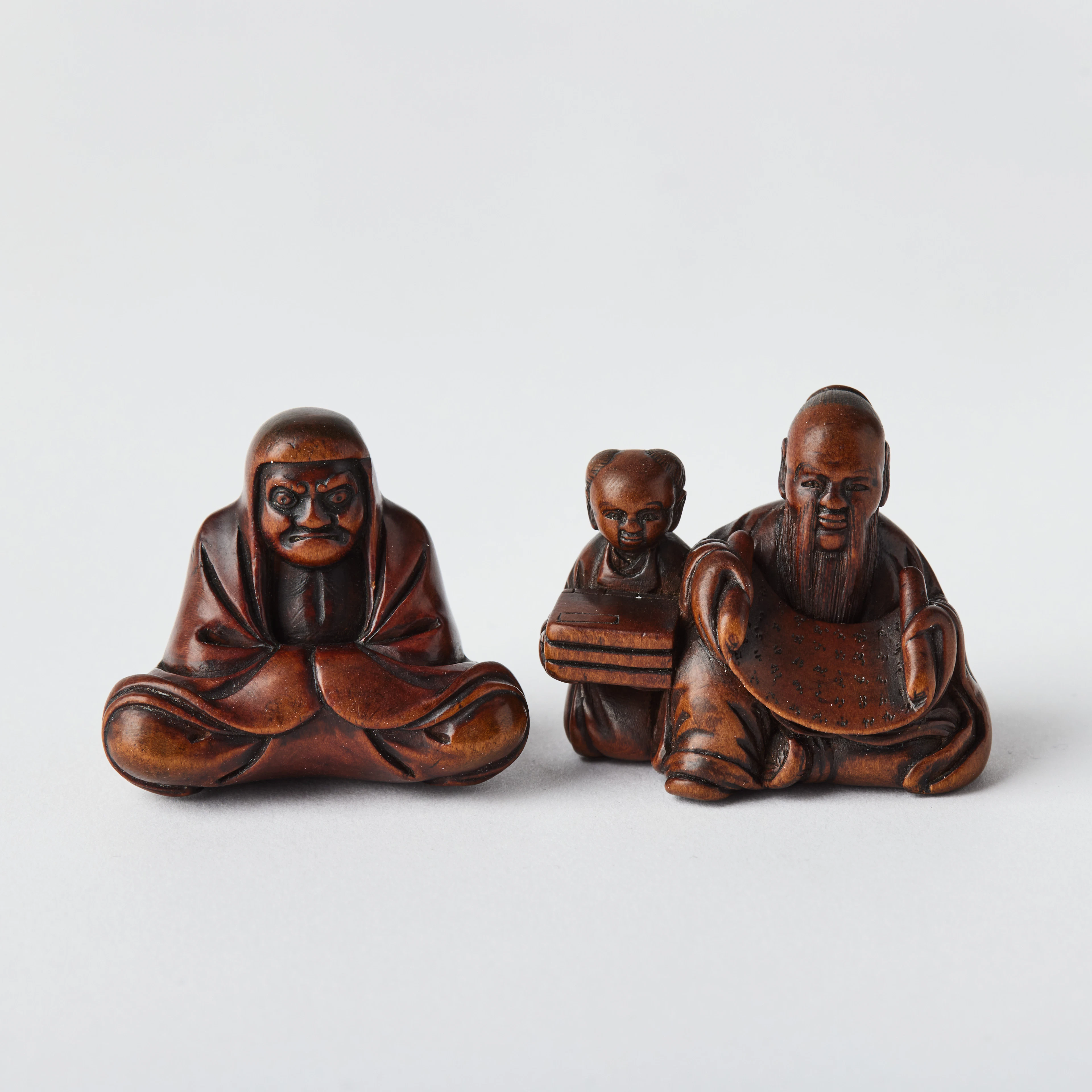 Two Japanese Wood Netsuke.