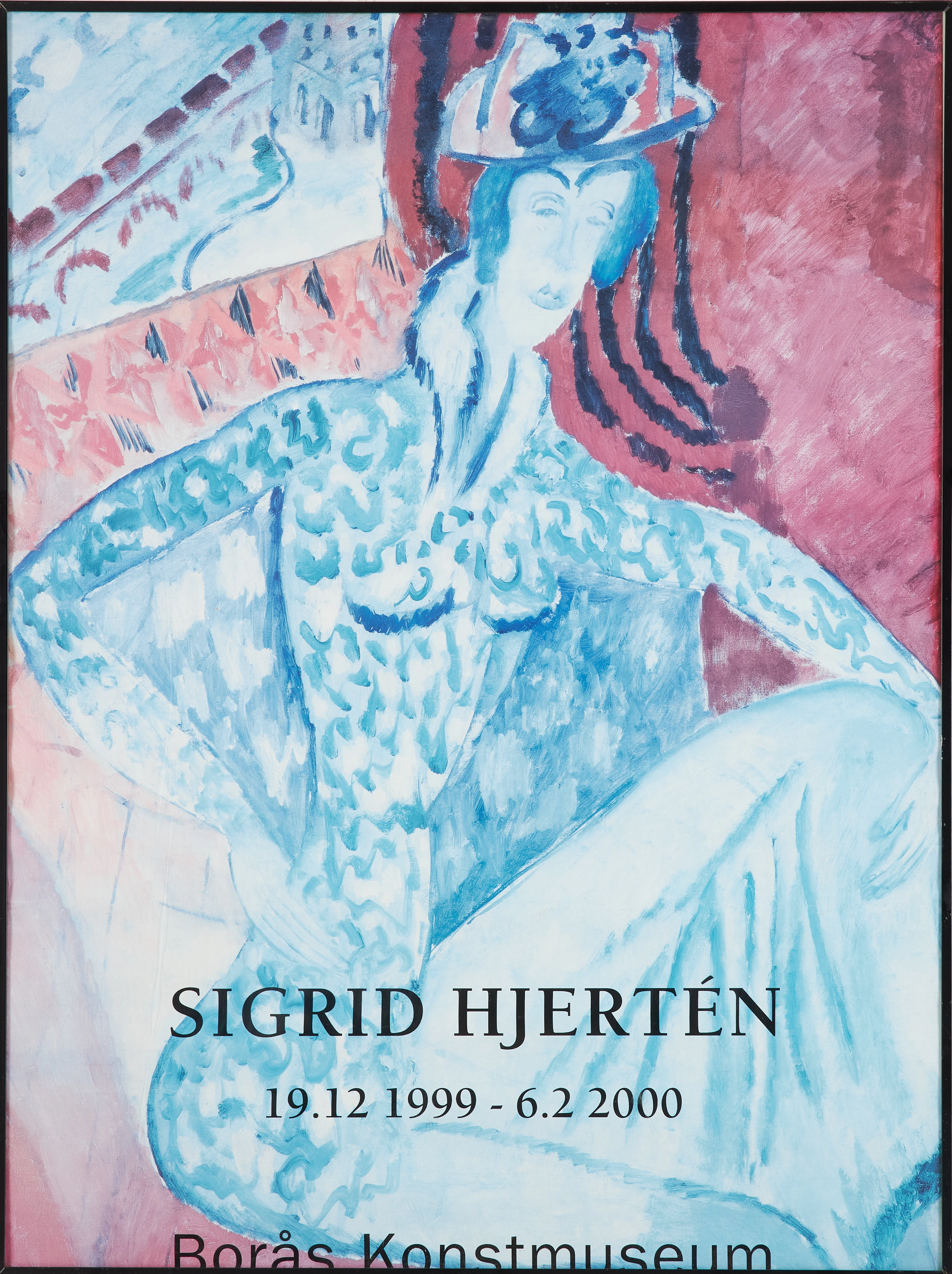 SIGRID HJERTÉN. utställningsaffish, Borås Konstmuseum.