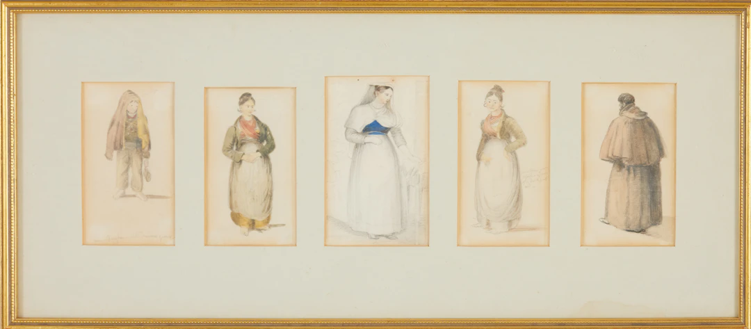 CARL WILHELM SWEDMAN (1762-1840). TILLSKRIVEN. Folklivsmotiv, 6 st