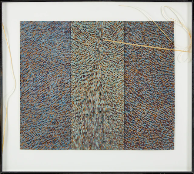 HORTENSIA DUQUE-ELANDER. Komposition, triptyk, gouache, signerad och