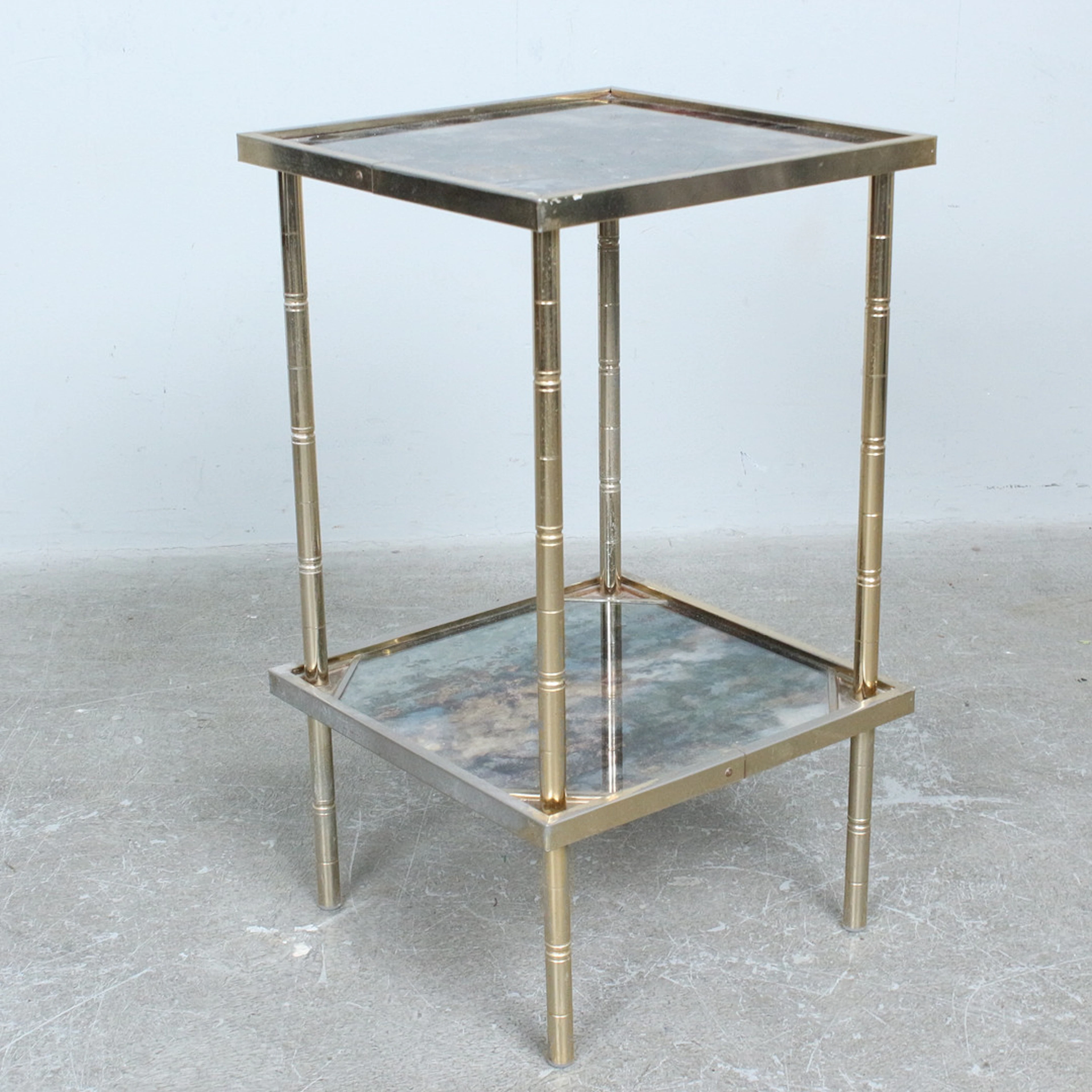 Hollywood Regency Stil '' Bamboo '' quadratscher Beistelltsich.