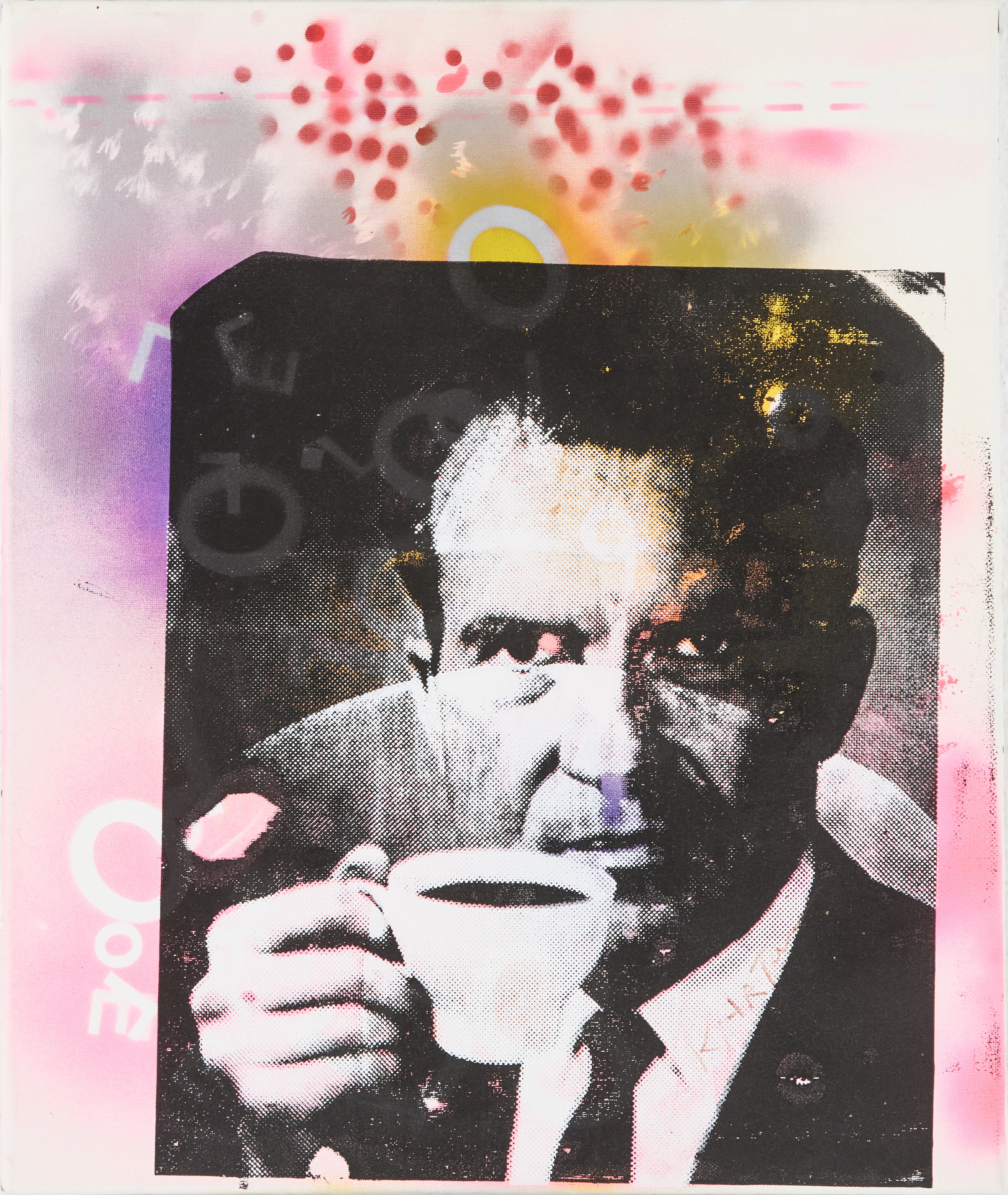 KJARTAN SLETTEMARK. "Nixon vision" Blandteknik med akryl och screentryck