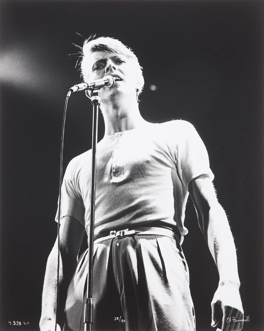ED FINNELL. David Bowie, "Heroes Tour", Los Angeles Forum, 3 April