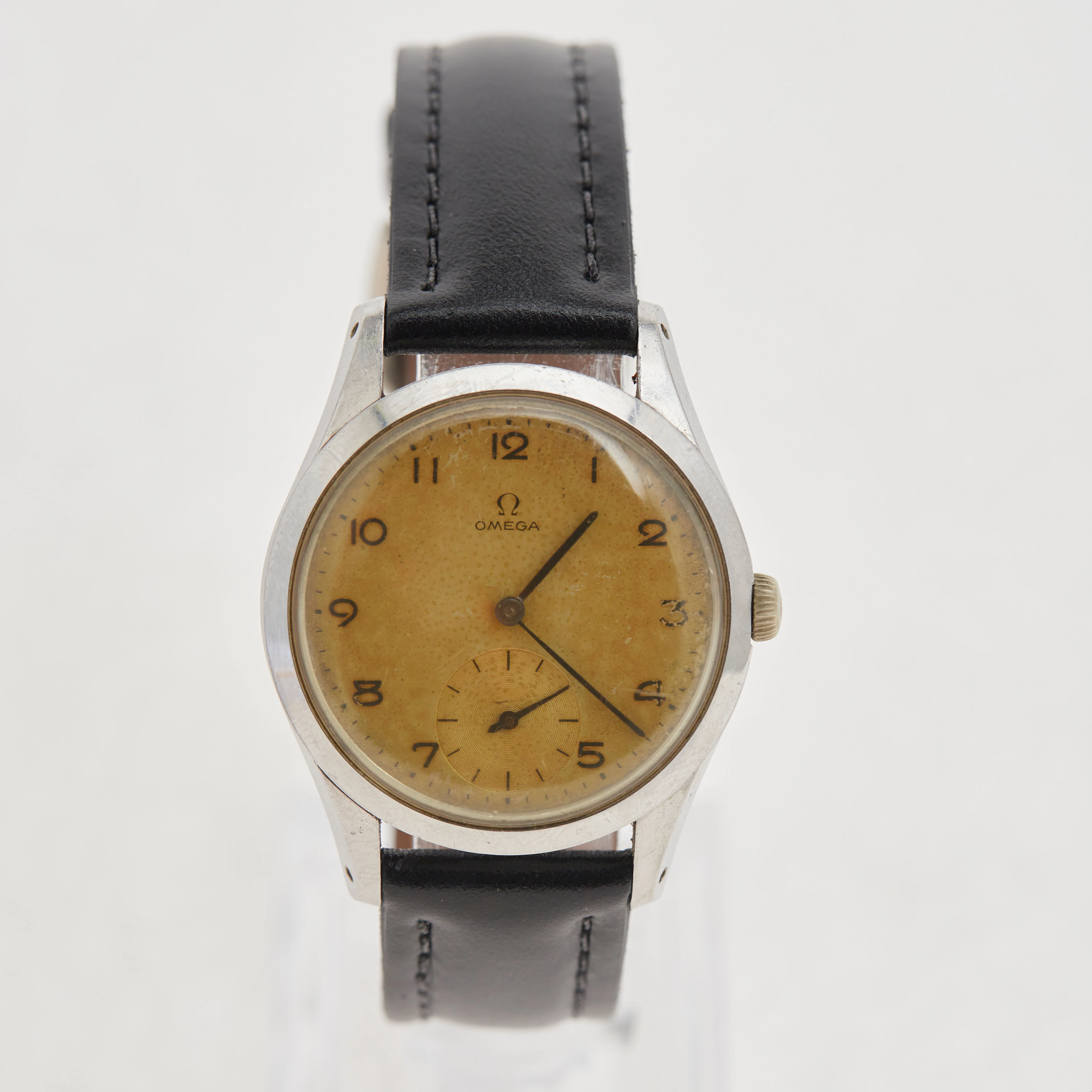 OMGEA CLASSIC. Armbanduhr, 'Calatrava', Stahl, Handaufzug, 1940er
