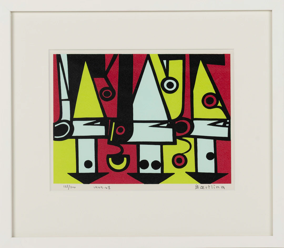 OLLE BAERTLING. "Intrépidité", färgserigrafi, signerad och numrerad