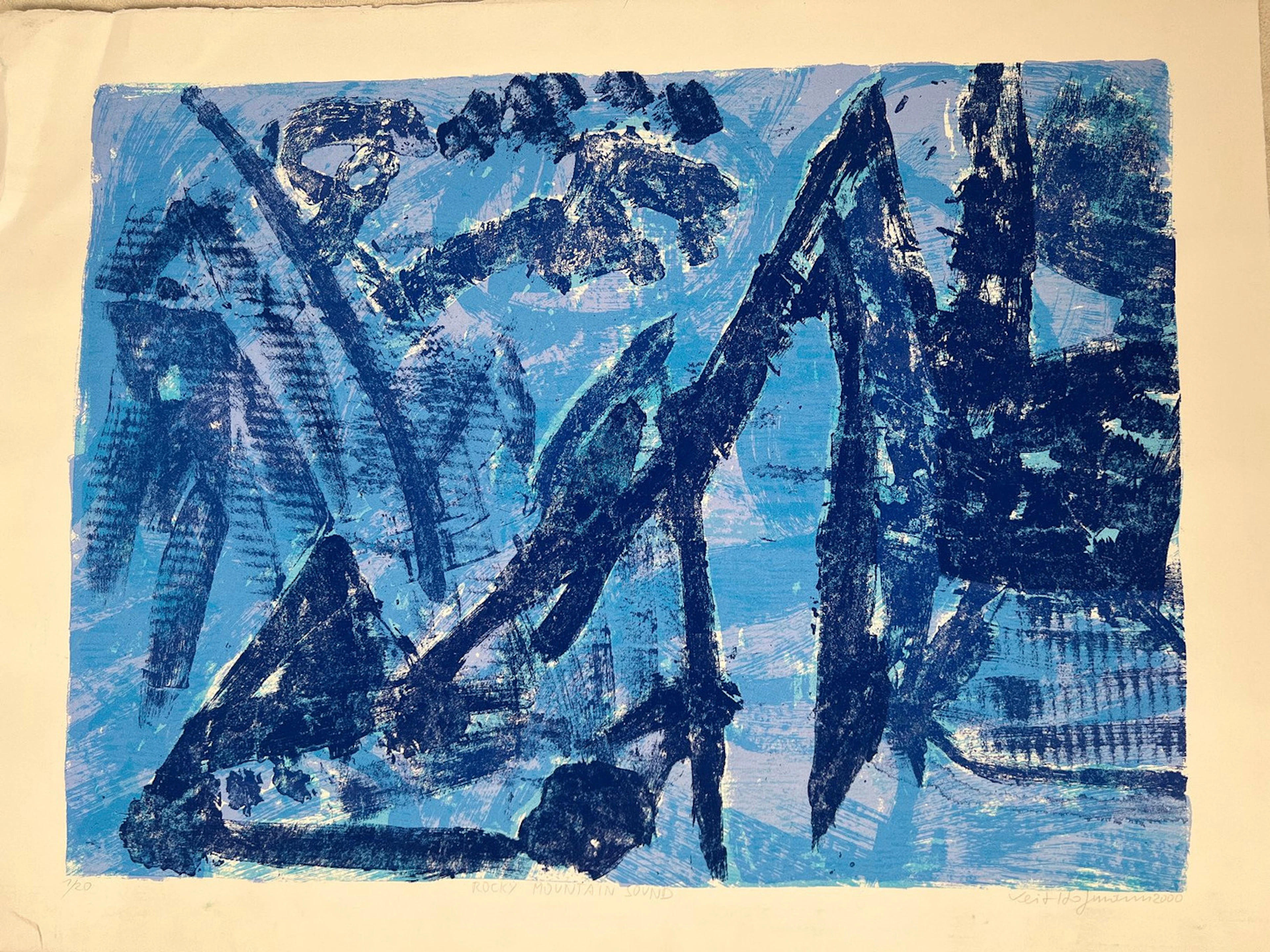 VEIT HOFMANN (1944). Farblithographie, Rocky Mountain Sand, signiert