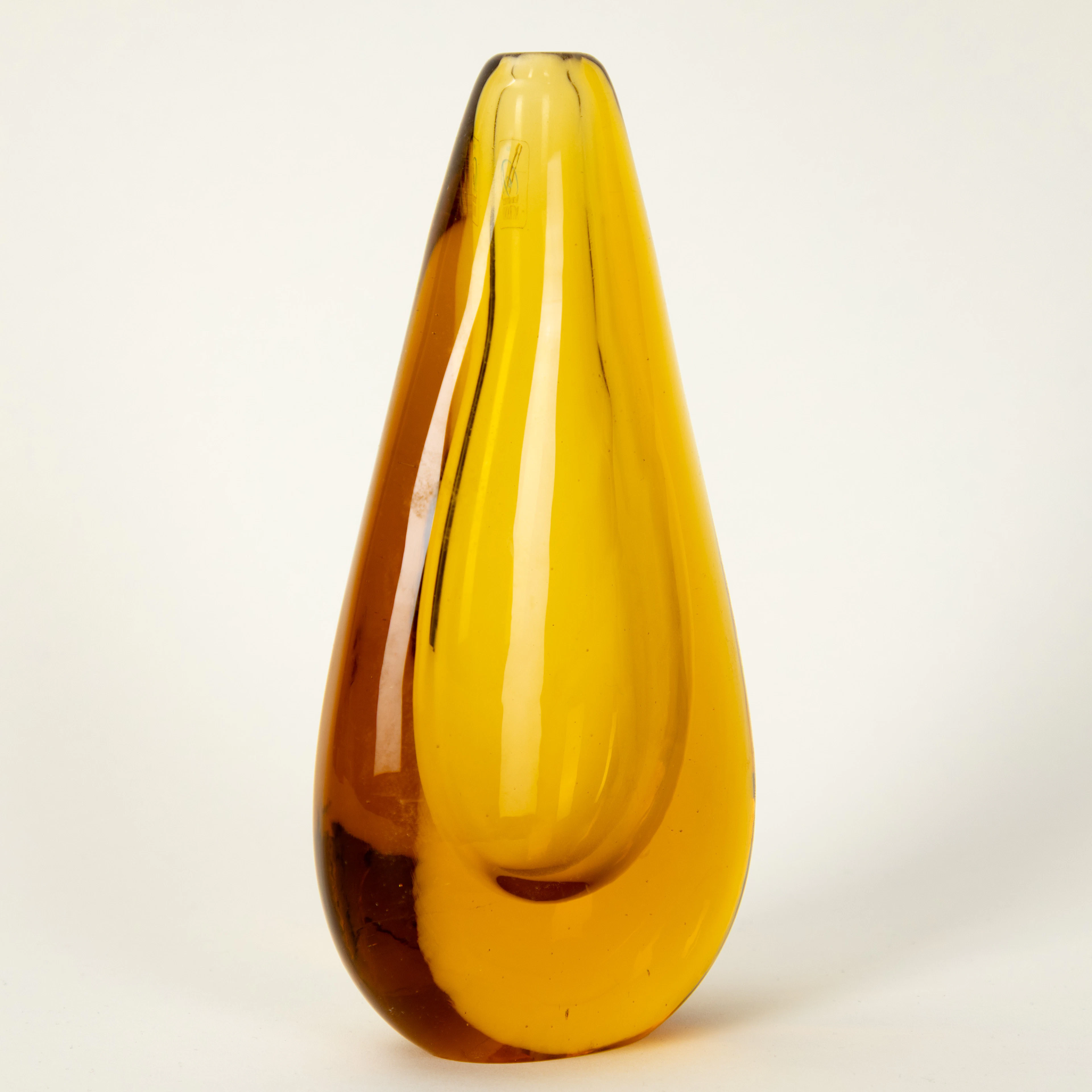 Alessandro Mandruzzato, Vase in Tropfenform, signiert, Murano, 1960-1970er