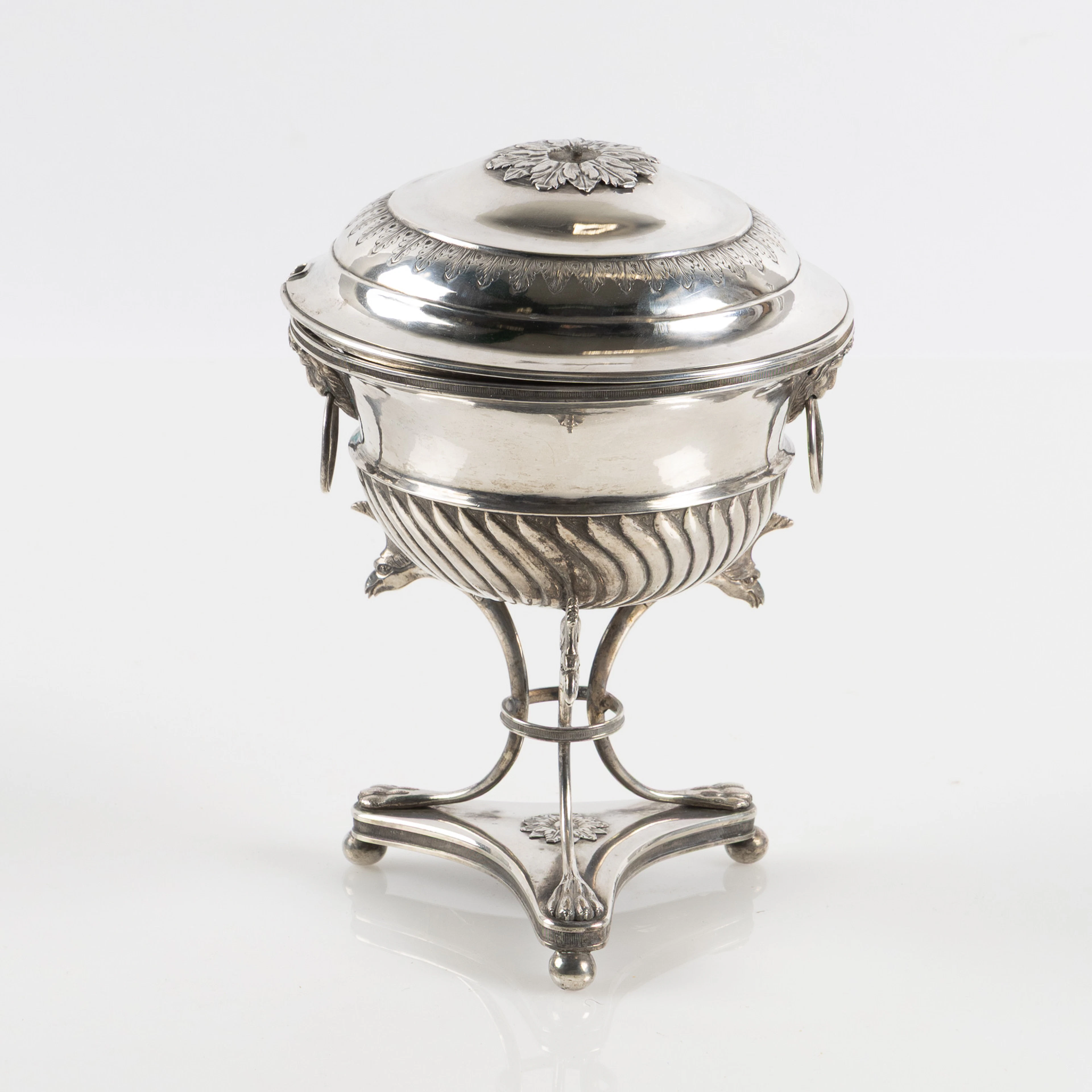 JOHAN CARLSSON, Sockerskål, silver, empire, Norrköping 1824.