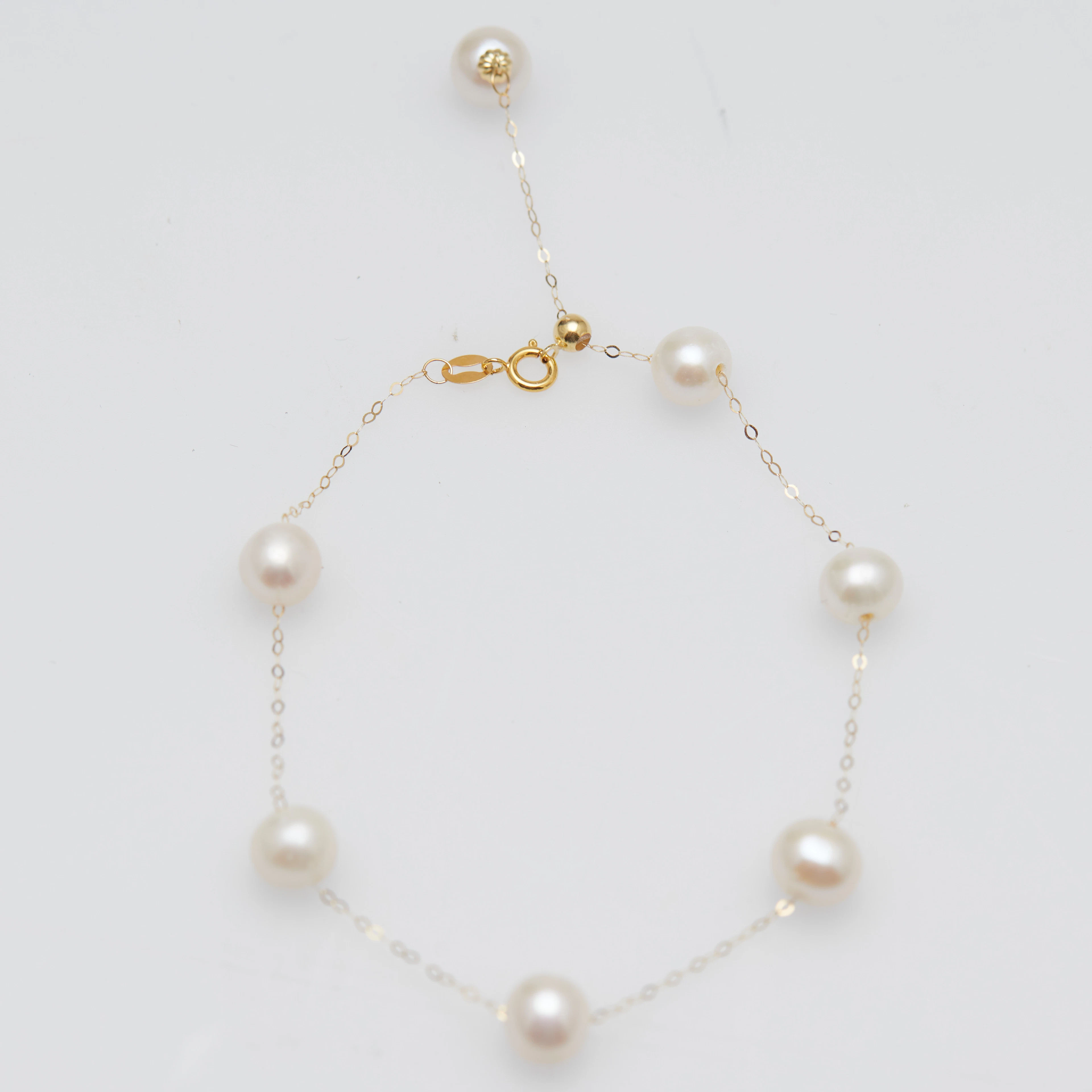 Perlenarmband, 750er Gold, Akoya Perlen.
