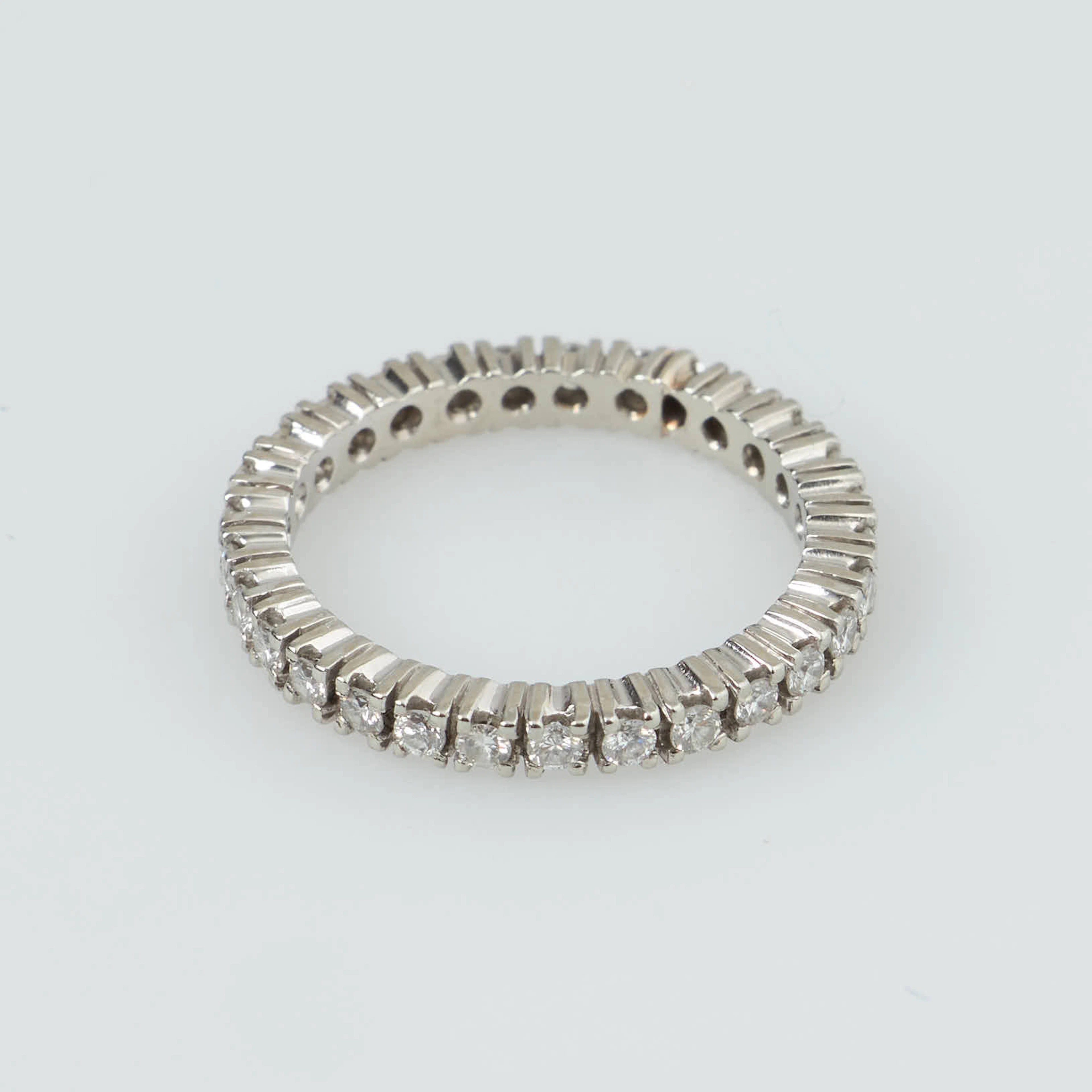 DIAMANTRING, Allians, 14K vitguld, Ø 15,5.