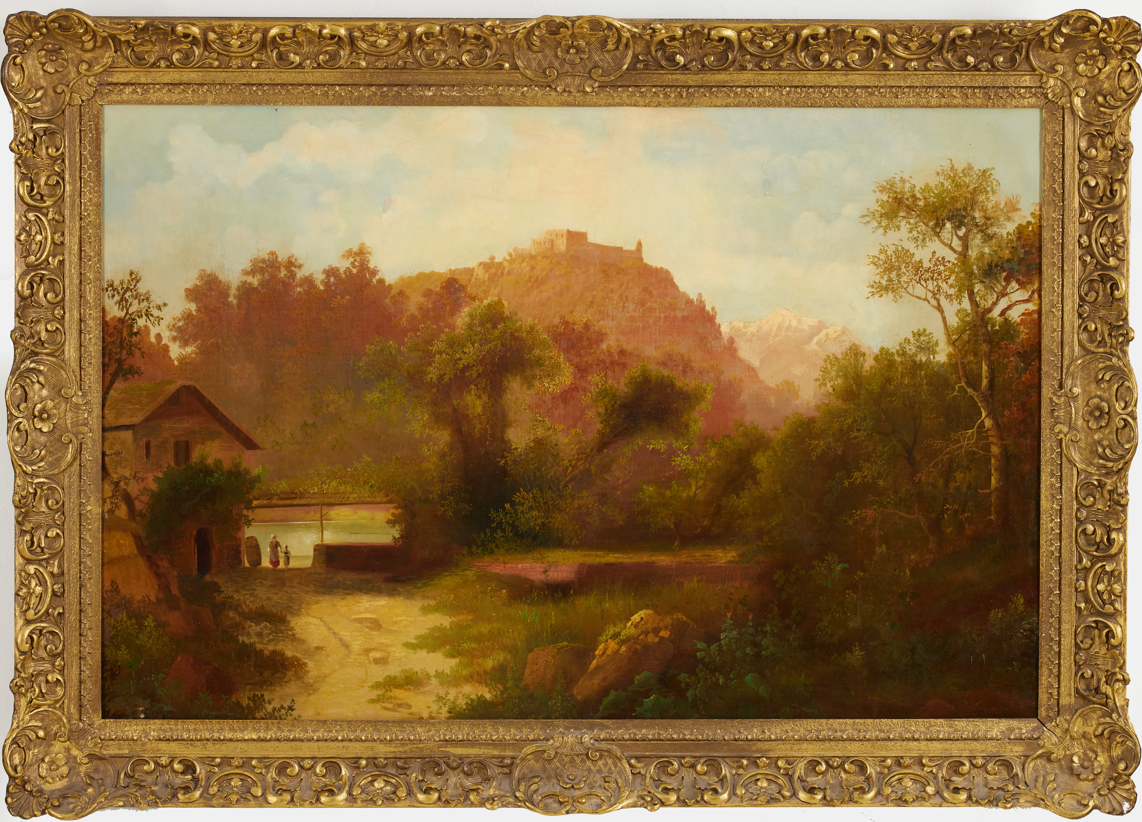 EDUARD BOHEM (AUSTRIA, 1830-1890). Landskap, olja på duk, signerad Boehm.