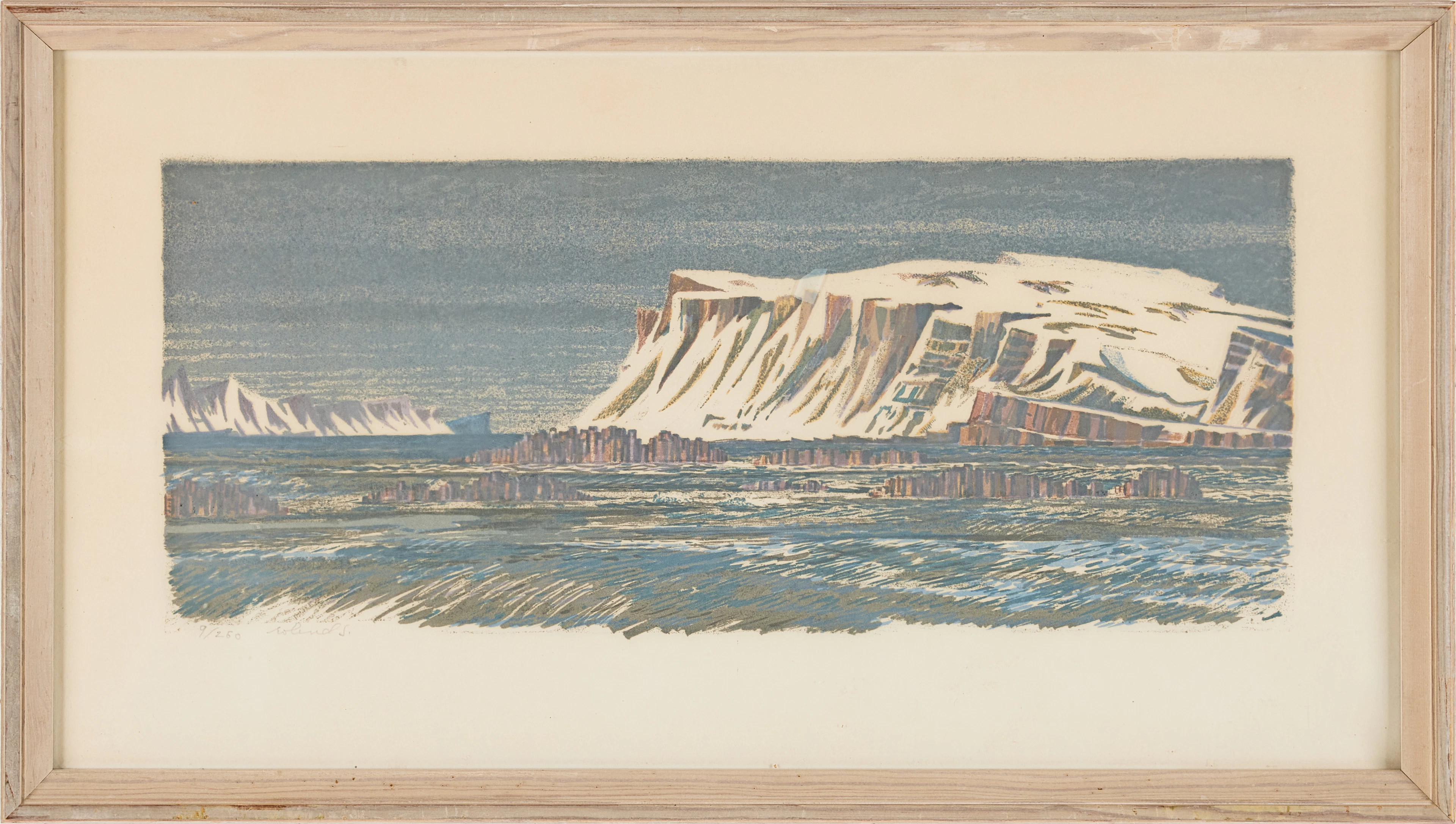 ROLAND SVENSSON. "Efter oväder" färglitografi, signerad, numrerad 9/250.