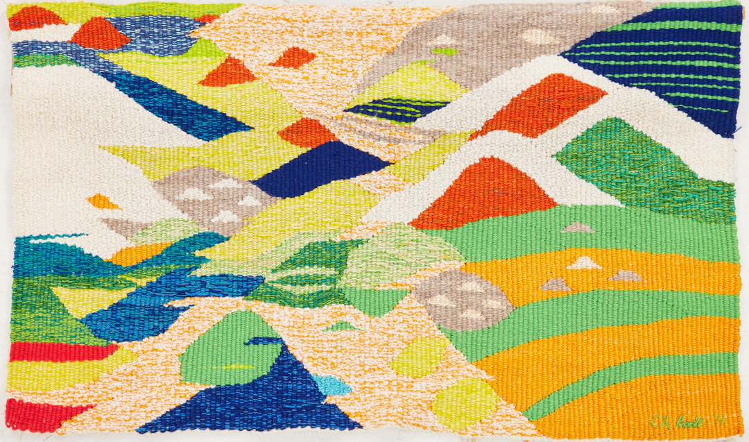 CHRISTINA KNALL. Väggbonad, vävd och broderad textil, signerad samt