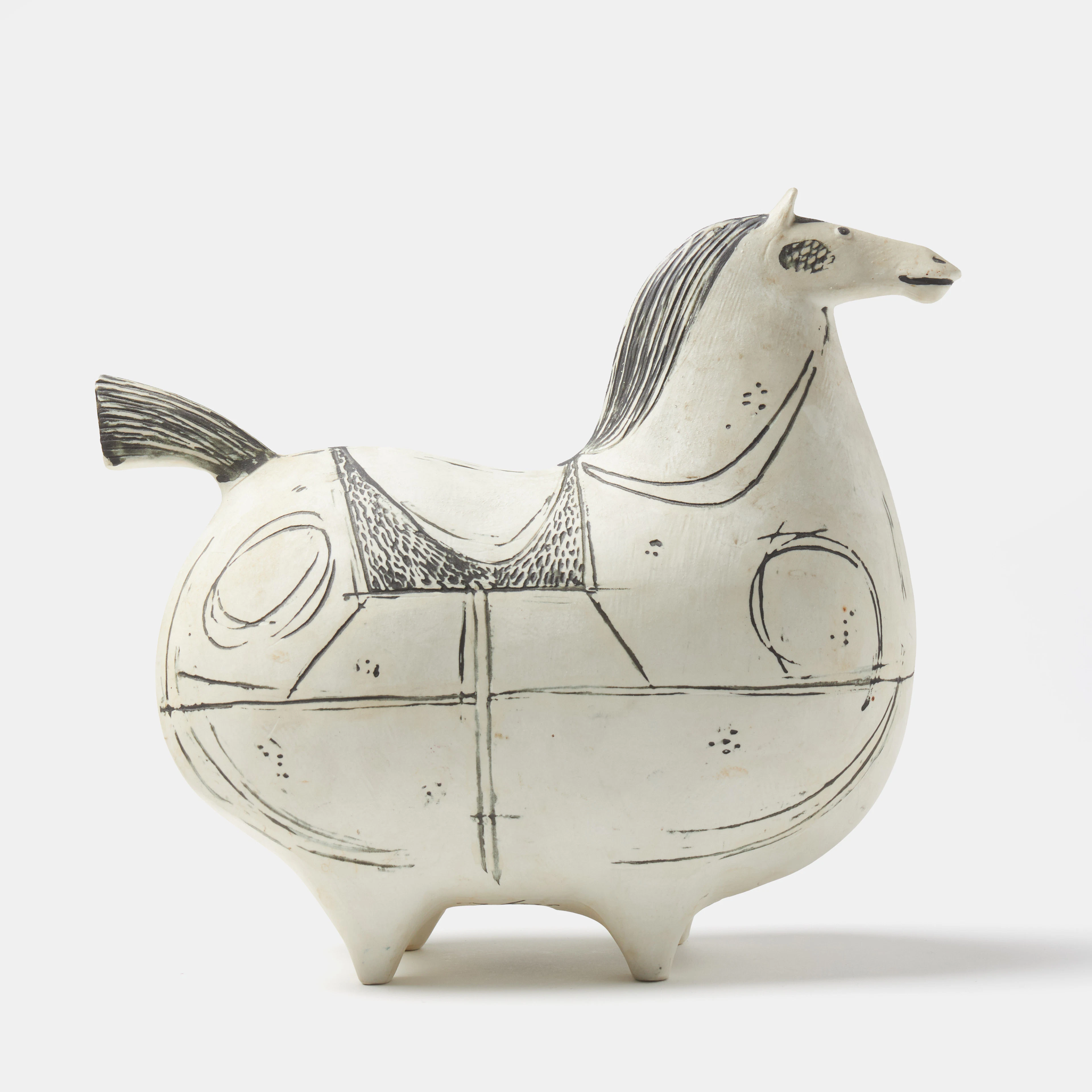 STIG LINDBERG. "Springare", Gustavsbergs studio, stengods, ristad