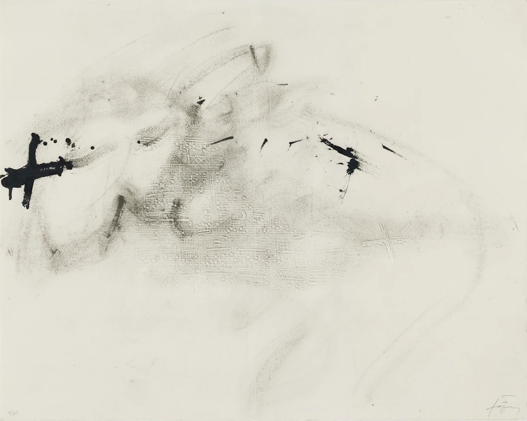 ANTONI TÀPIES. "Variations sur un thème musical 11".