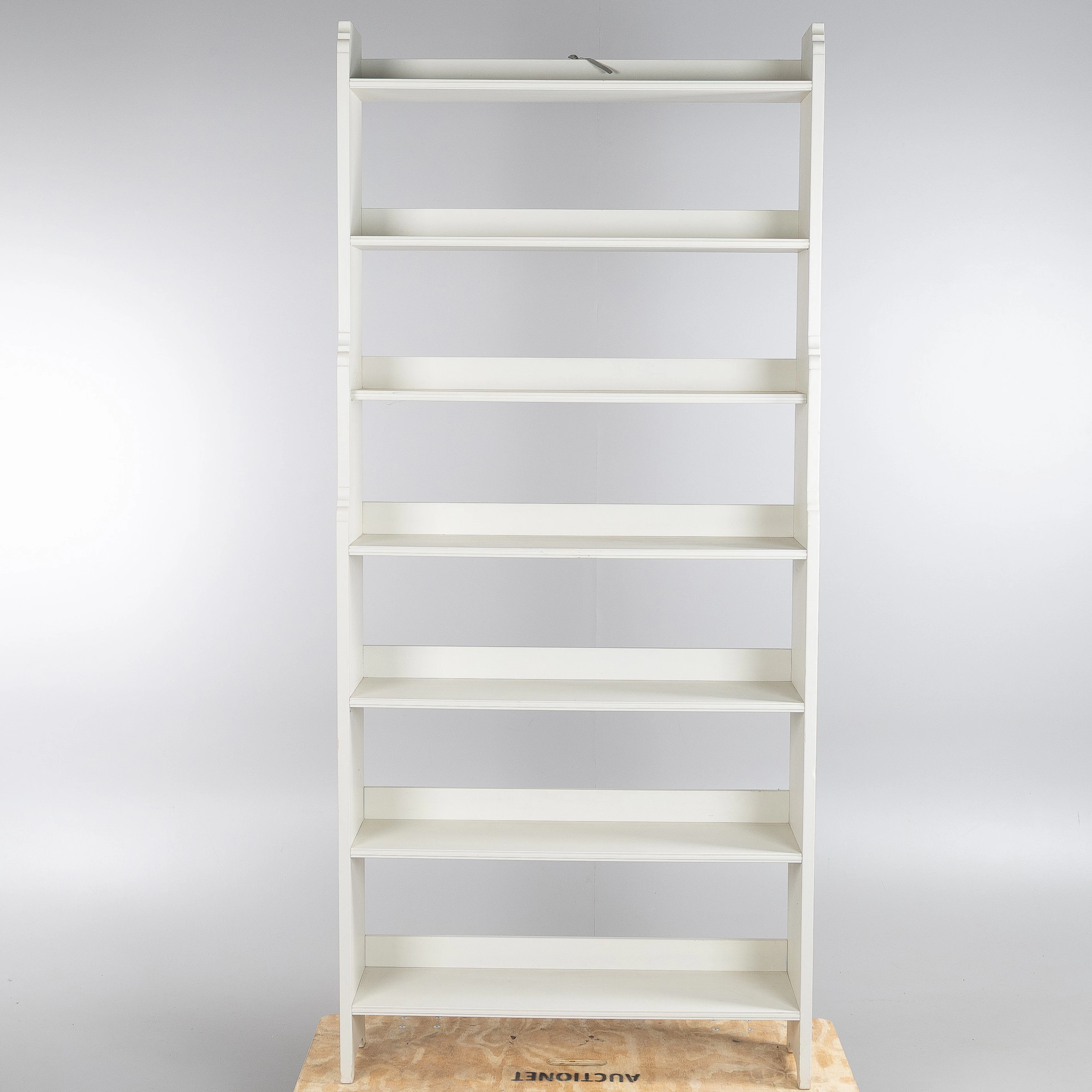 BOKHYLLA, "Ekolsund", ur IKEA:s 1700-talsserie, gråmålad, brännmärkt.