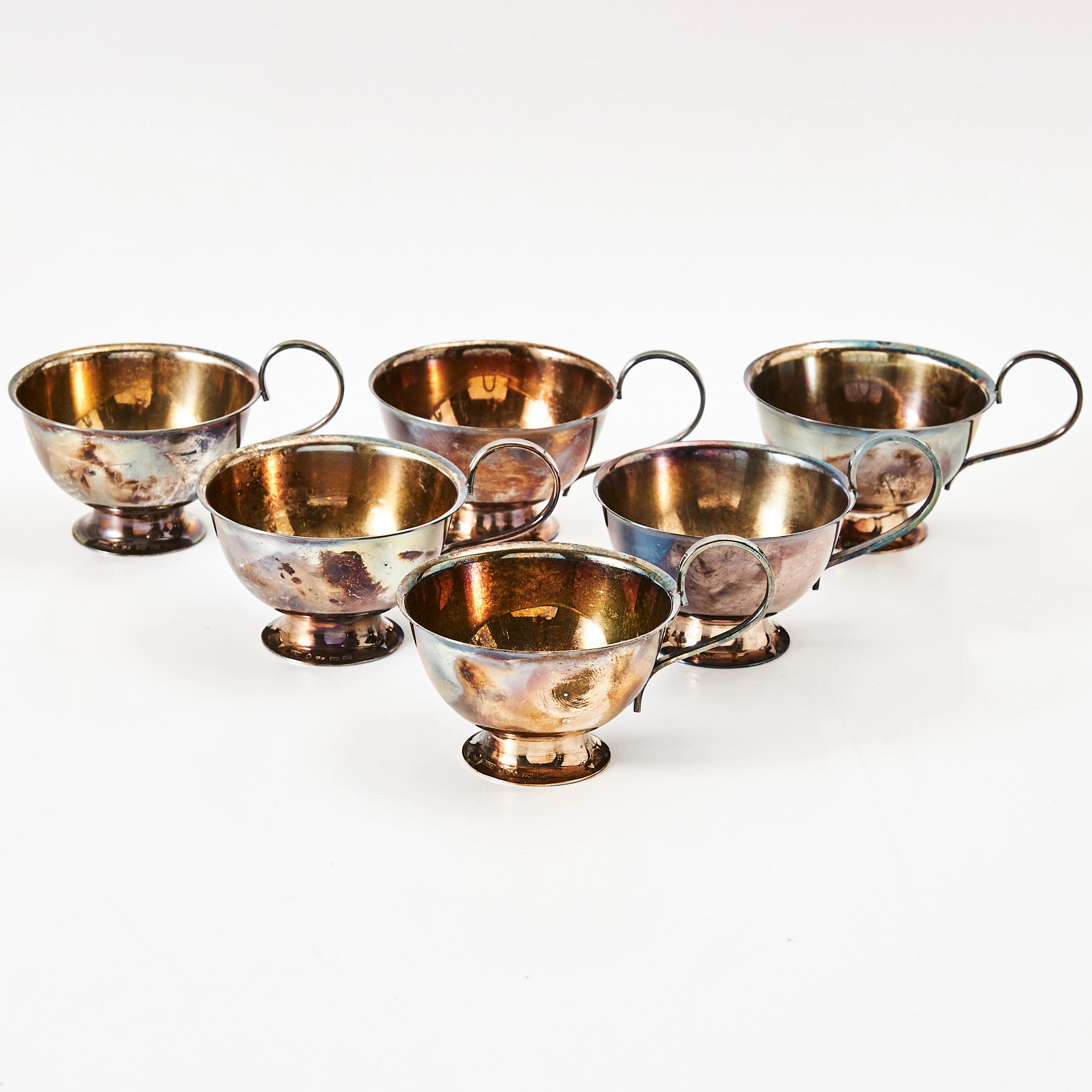 PUNSCHKOPP, 6 st, silver, CGR, Stockholm 1984.