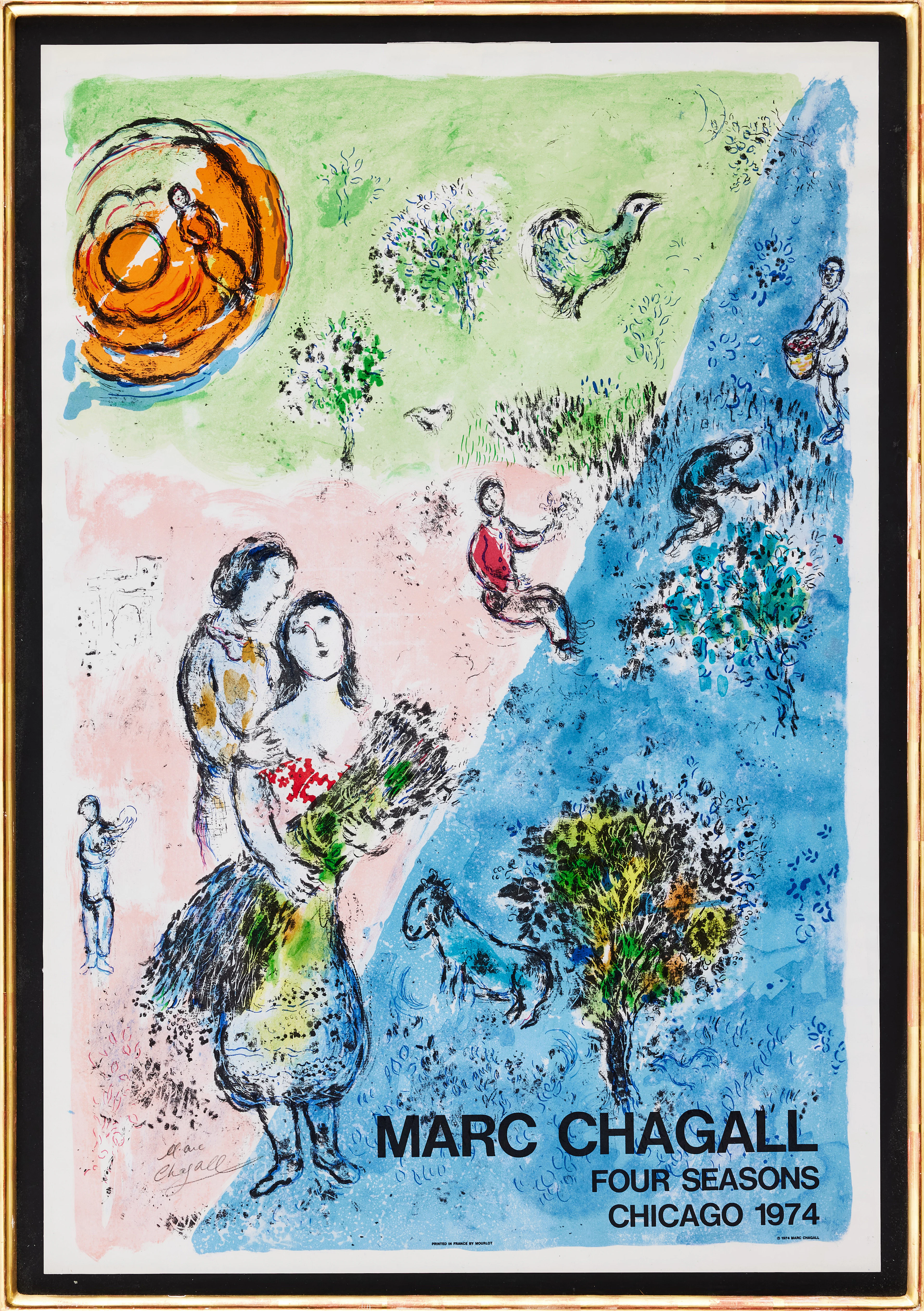 MARC CHAGALL. EFTER. "Marc Chagall Four Seasons Chicago 1974" (Les