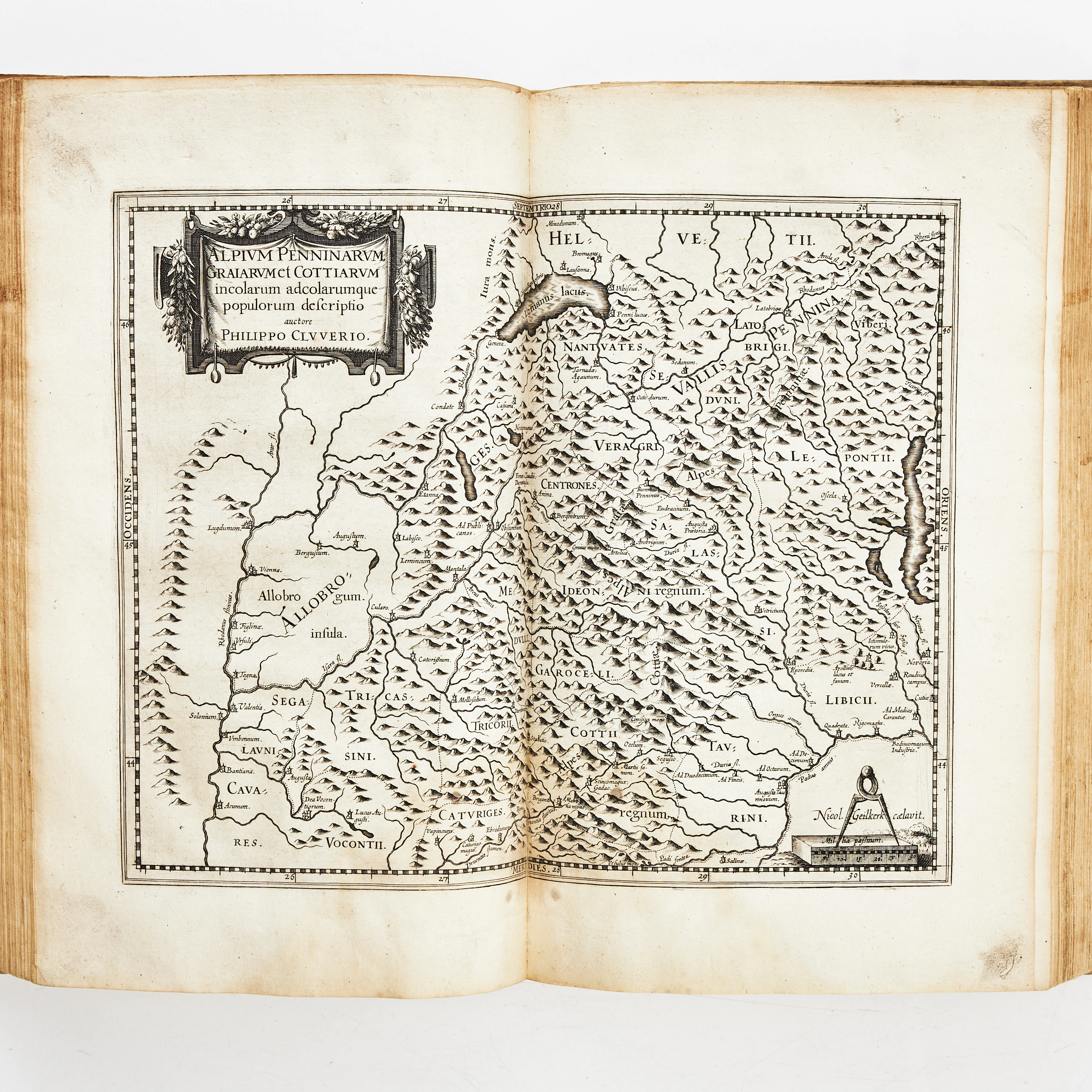 CLUVER, ITALIA ANTIQUA, FÖRSTA UPPLAGAN, ELZEVIR, 1624.