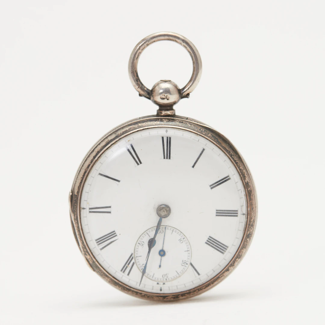 WILLIAM STUART. Taschenuhr, 'Bamber Bridge', 925er Silber, Vollplatinen-Ankerwer
