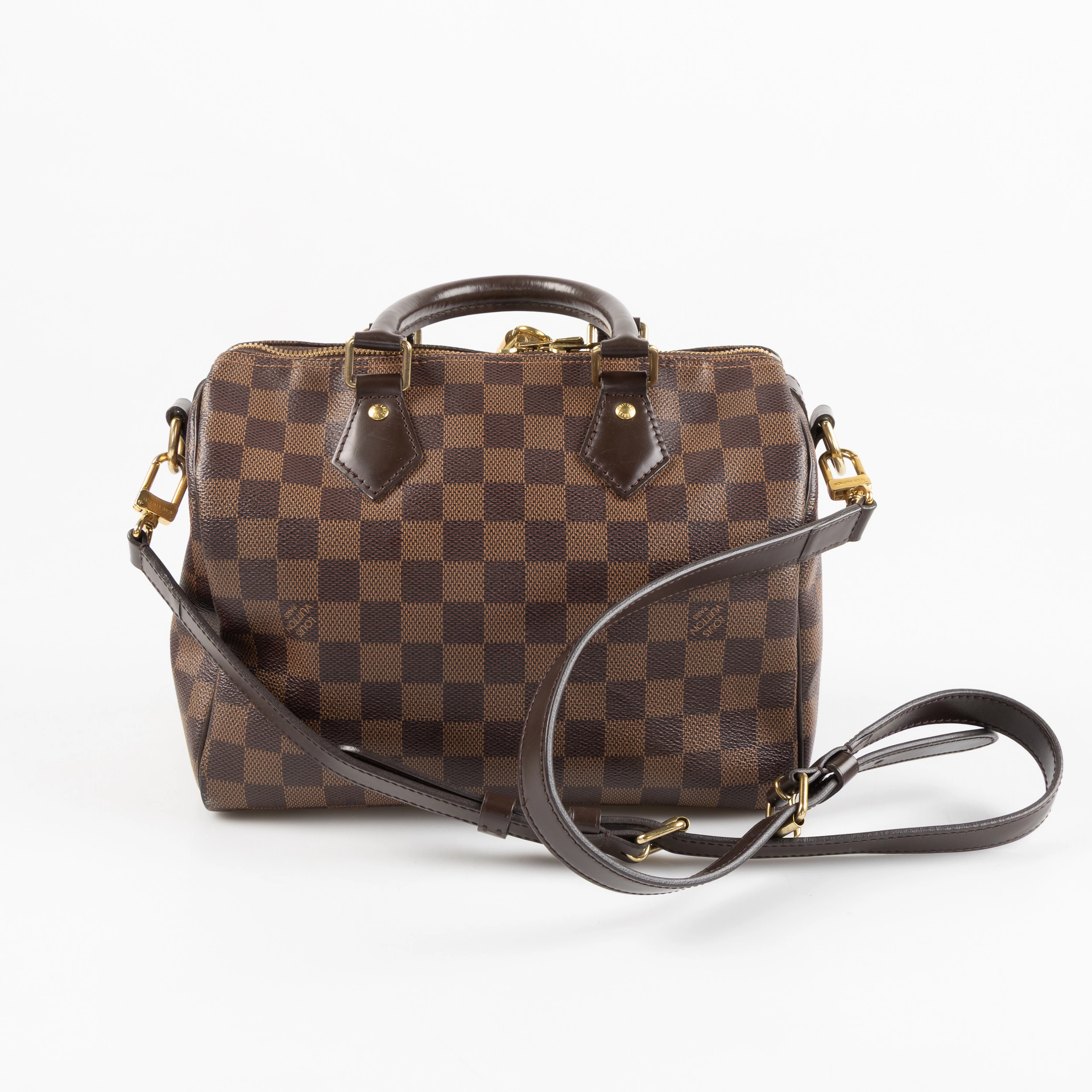 LOUIS VUITTON, väska "Speedy 25 Bandouliere". Damier ebene, år 2021.
