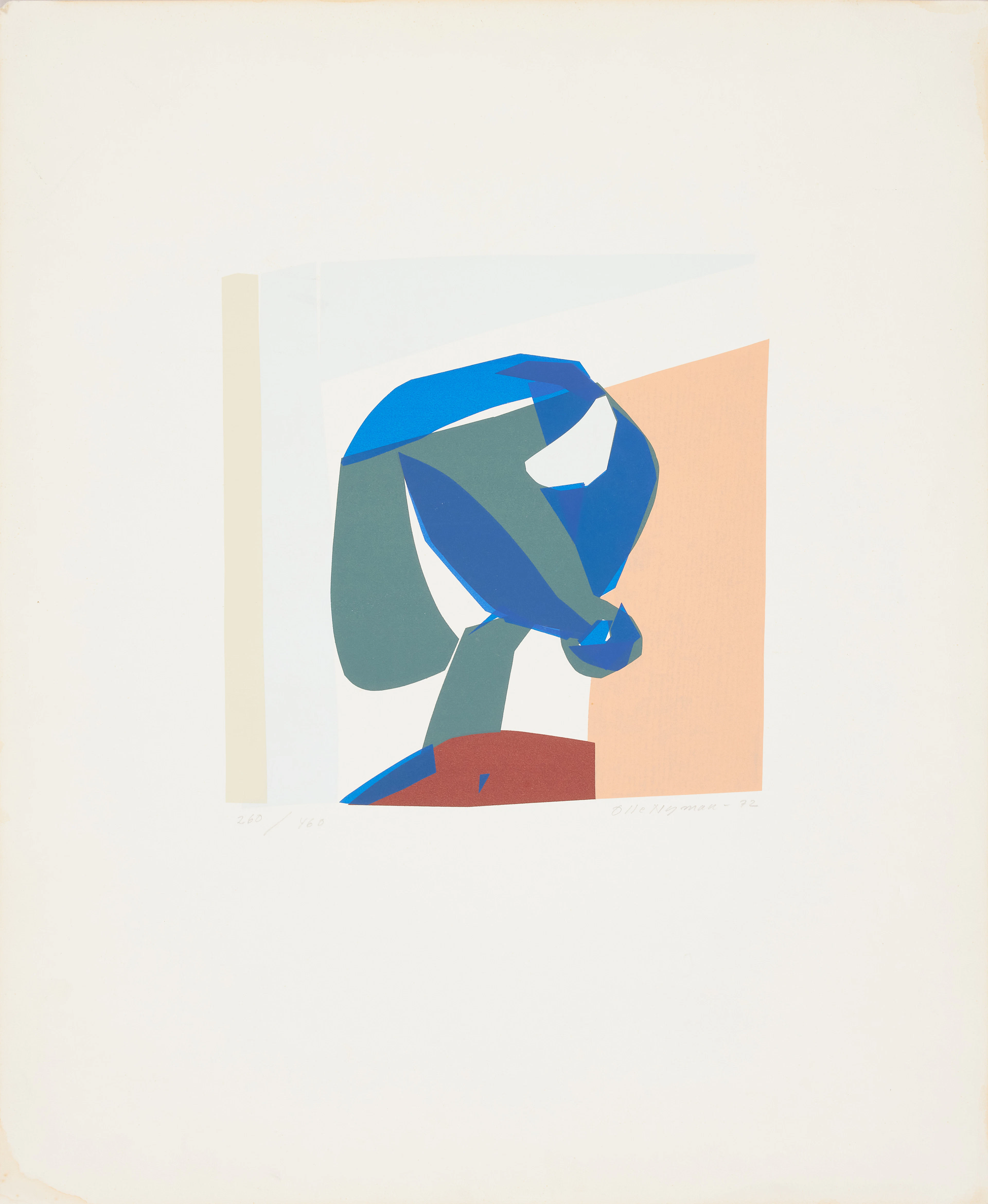 OLLE NYMAN. Abstrakt komposition, färglitografi, numrerad 260/460