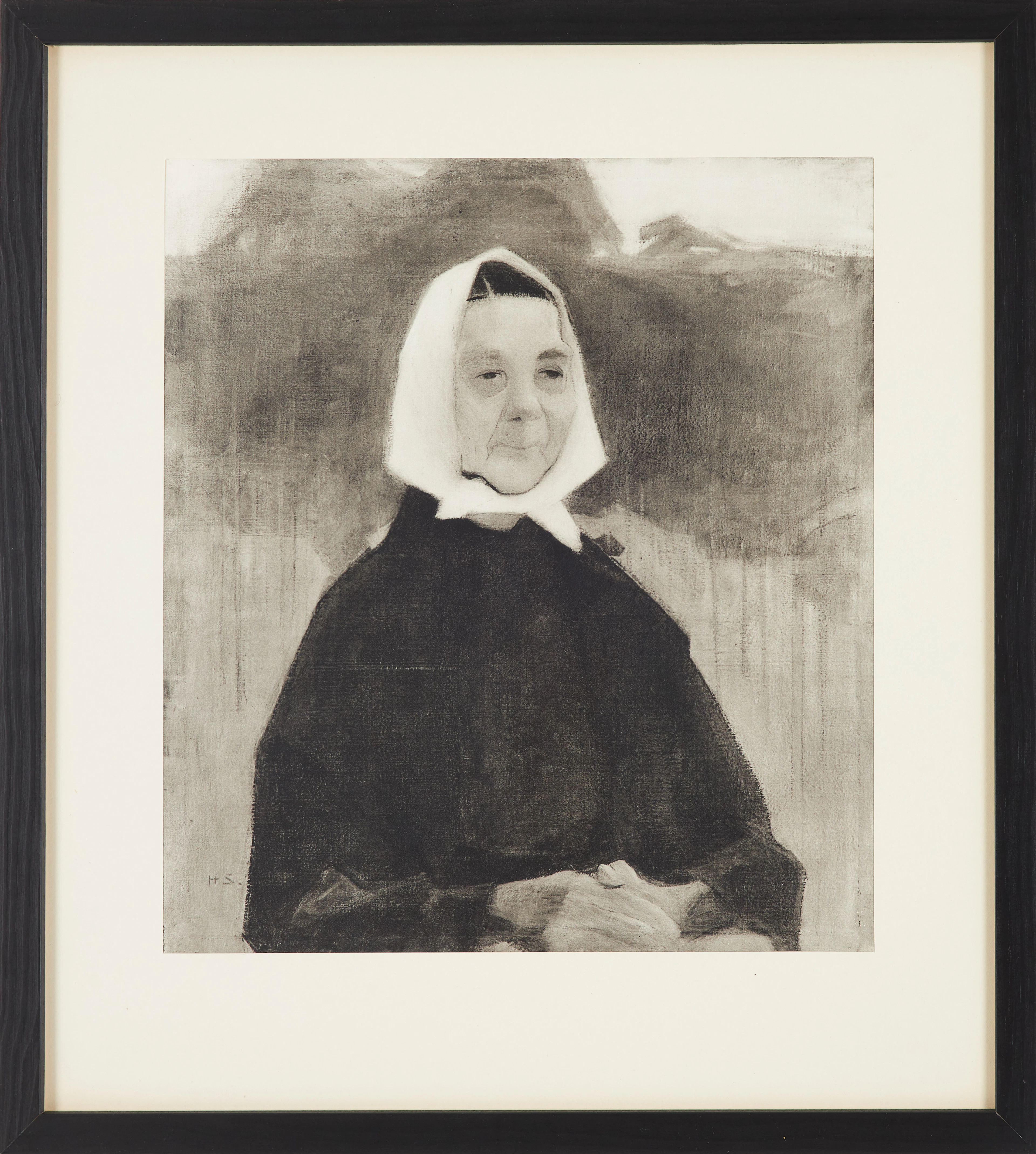 HELENE SCHJERFBECK. "Gammelmor", rotogravyr, 1903, signerad i trycket