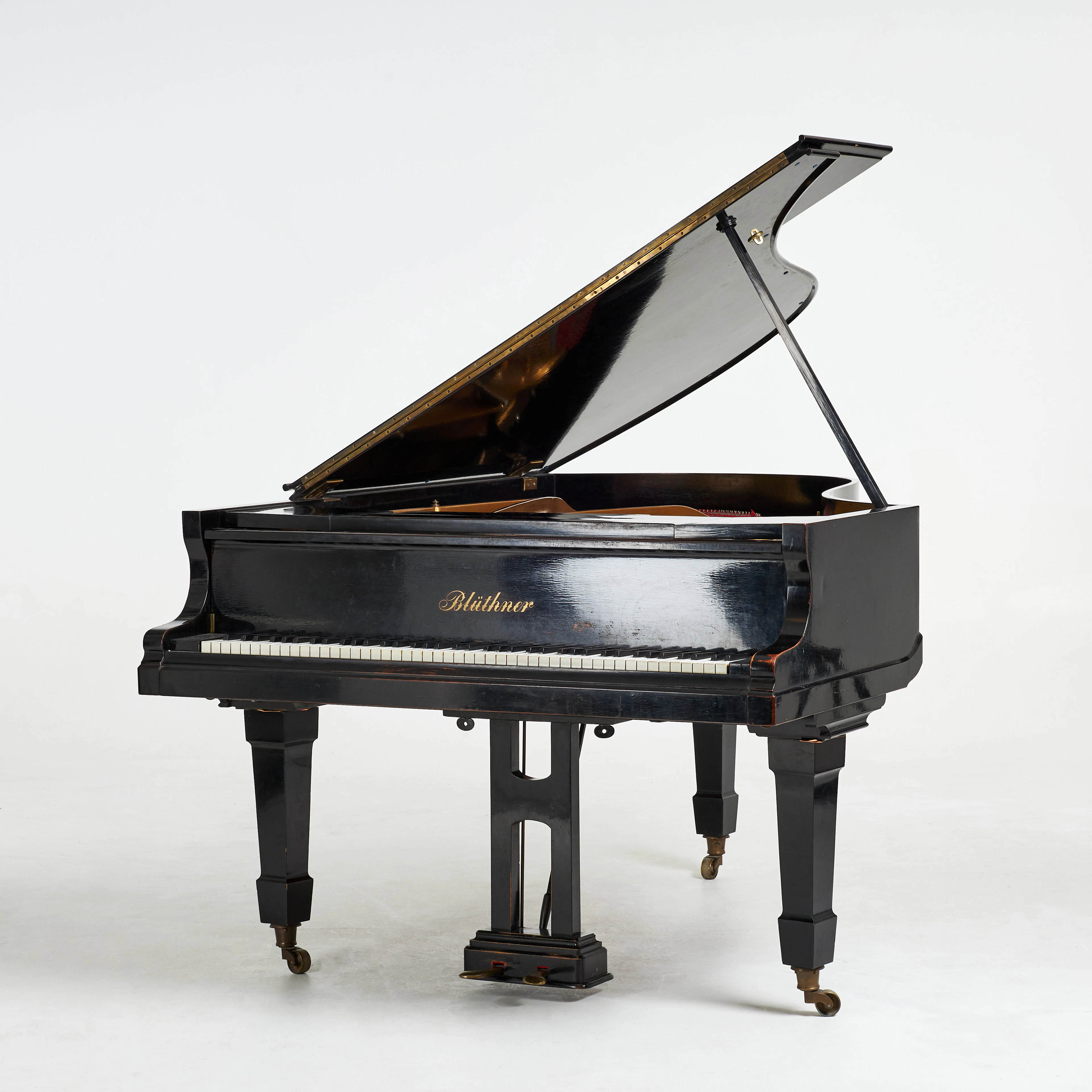 J. BLÜTHNER. Flygel, Leipzig, 190, omkring 1880/90 tal, svartlackerad