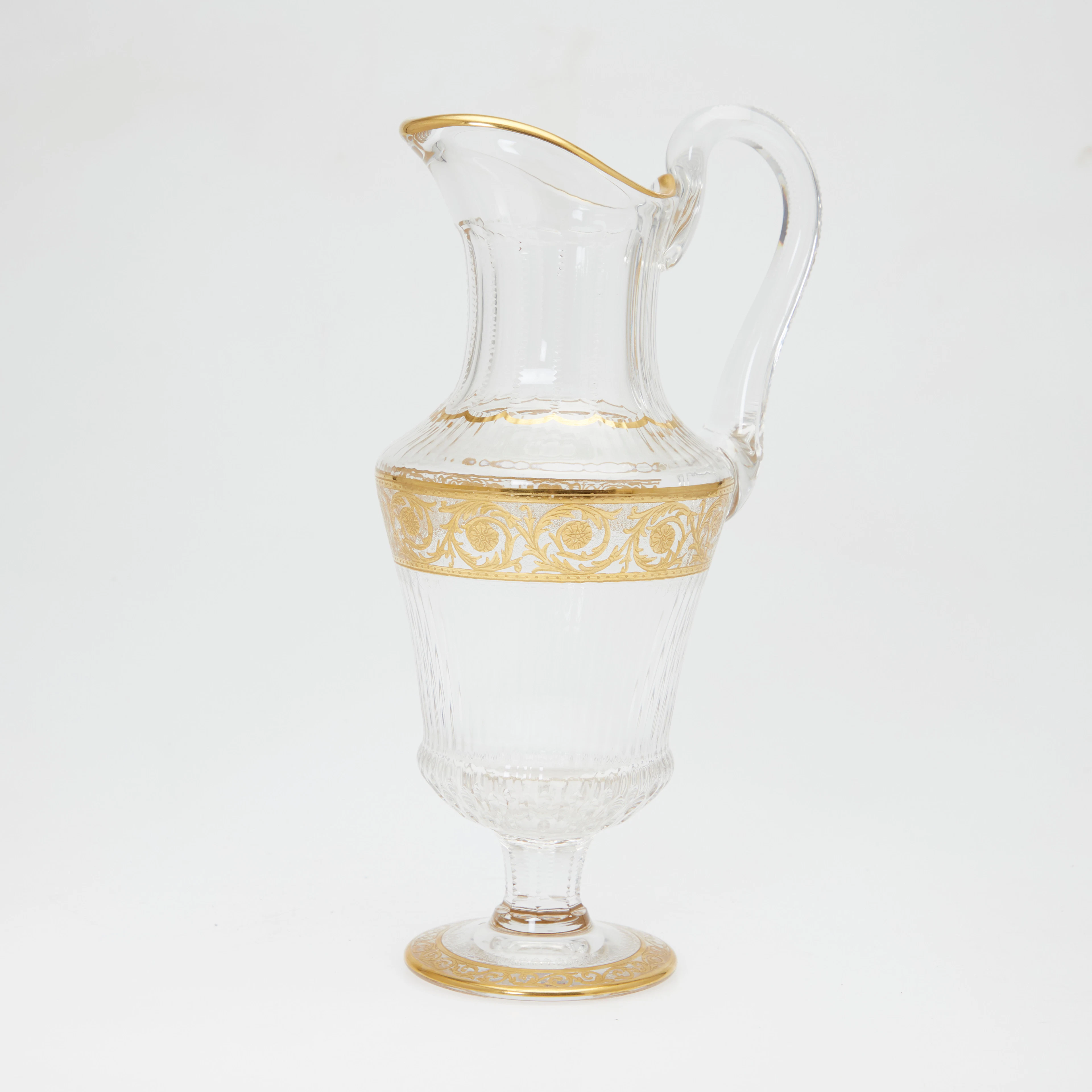 Cristallerie Saint-Louis, Krug, 'Thistle Gold', Glas, 999er Gold