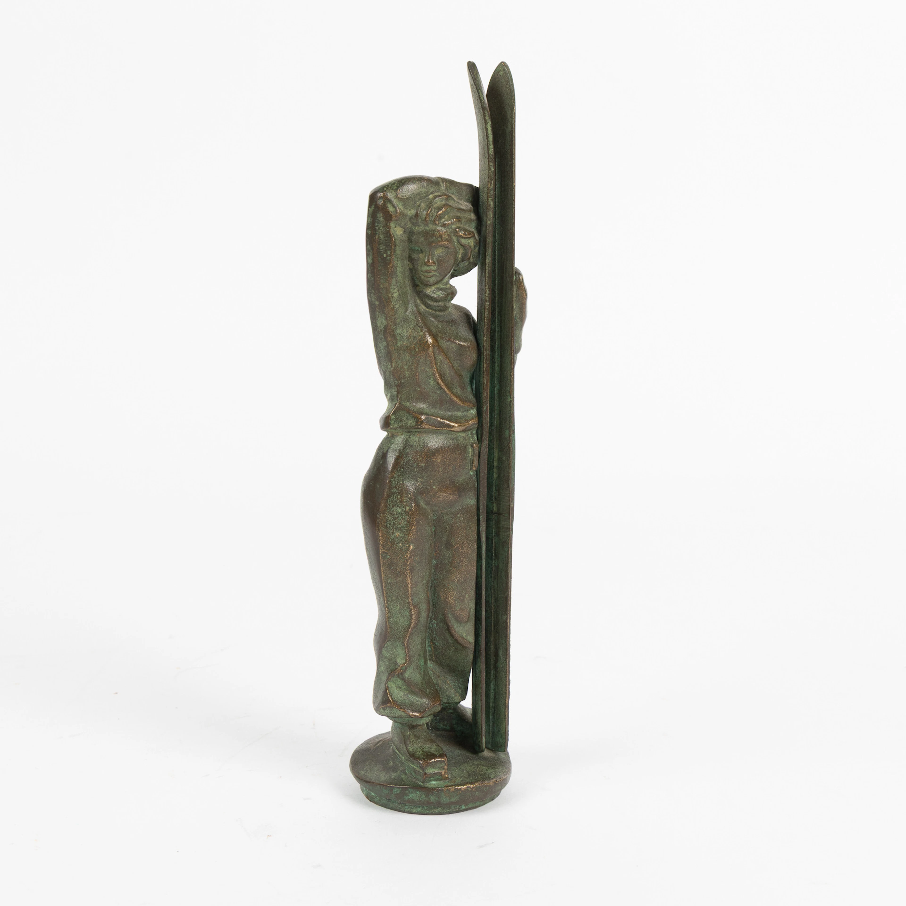 OSCAR ANTONSSON. Skulptur, brons, Athena Ystad, 1930/40-tal.