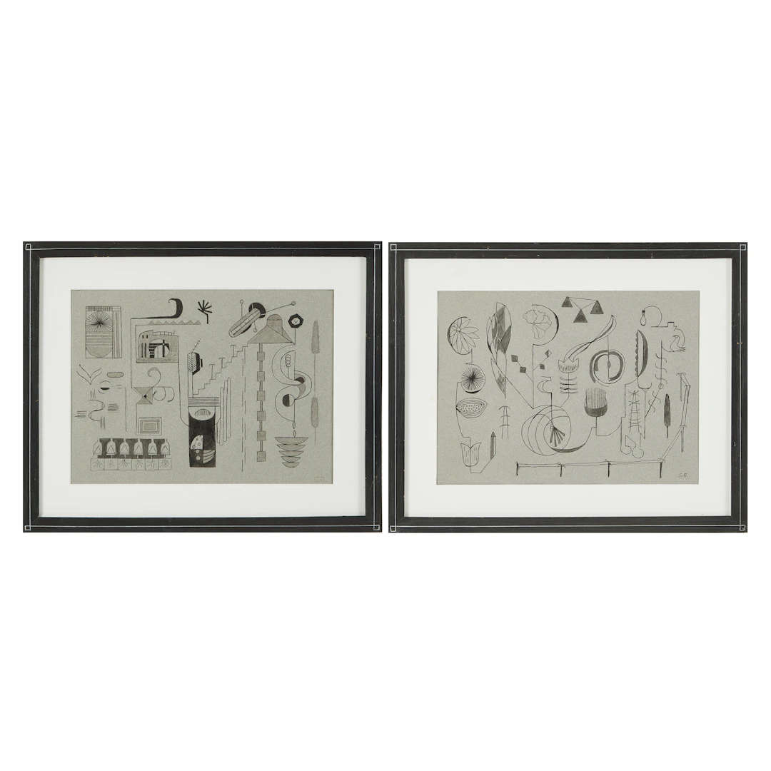 LIV APPELQVIST. 2 st, "figurer i grått I och figurer i grått II"