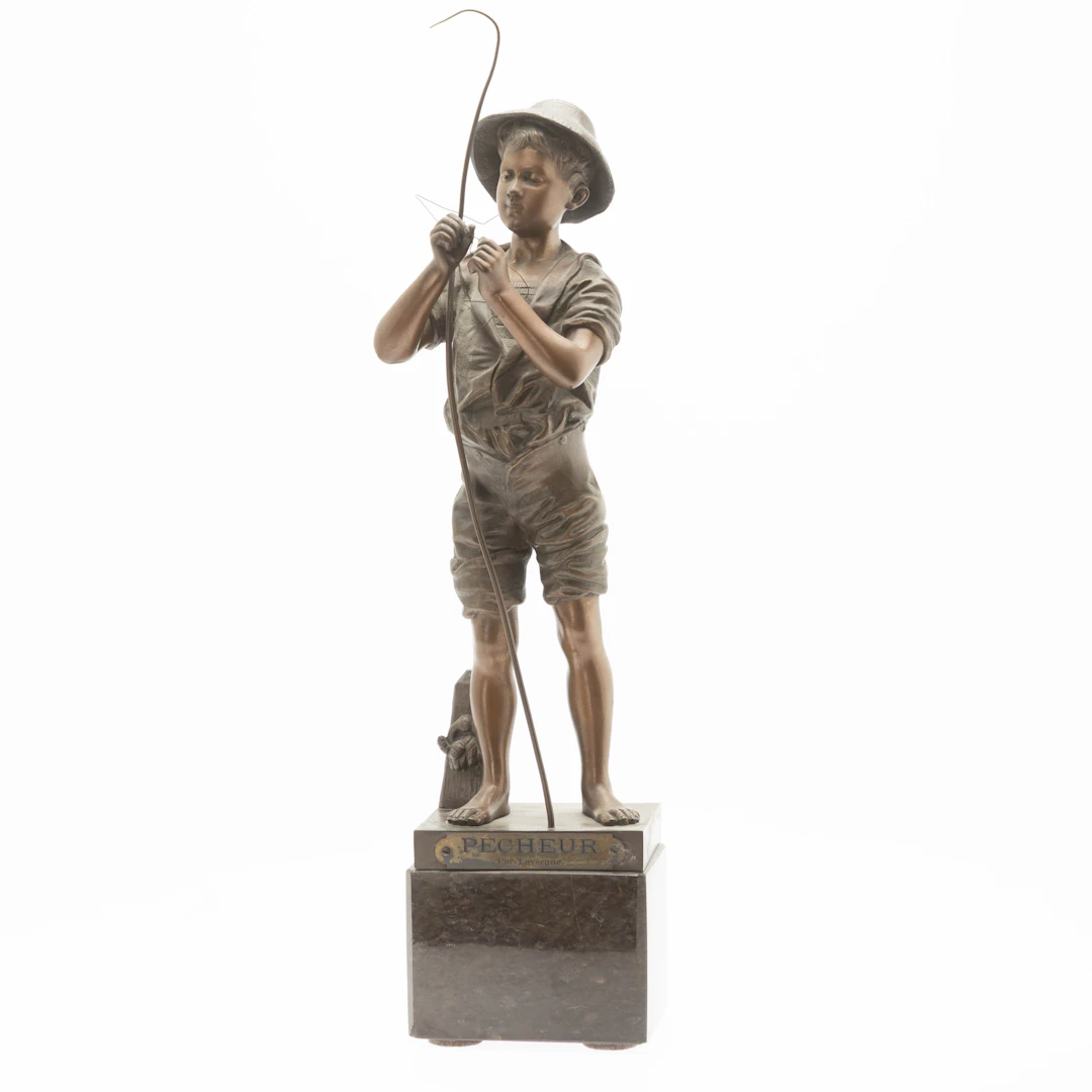 ADOLPHE JEAN LAVERGNE (CA. 1863-1928). Le Pêcheur.