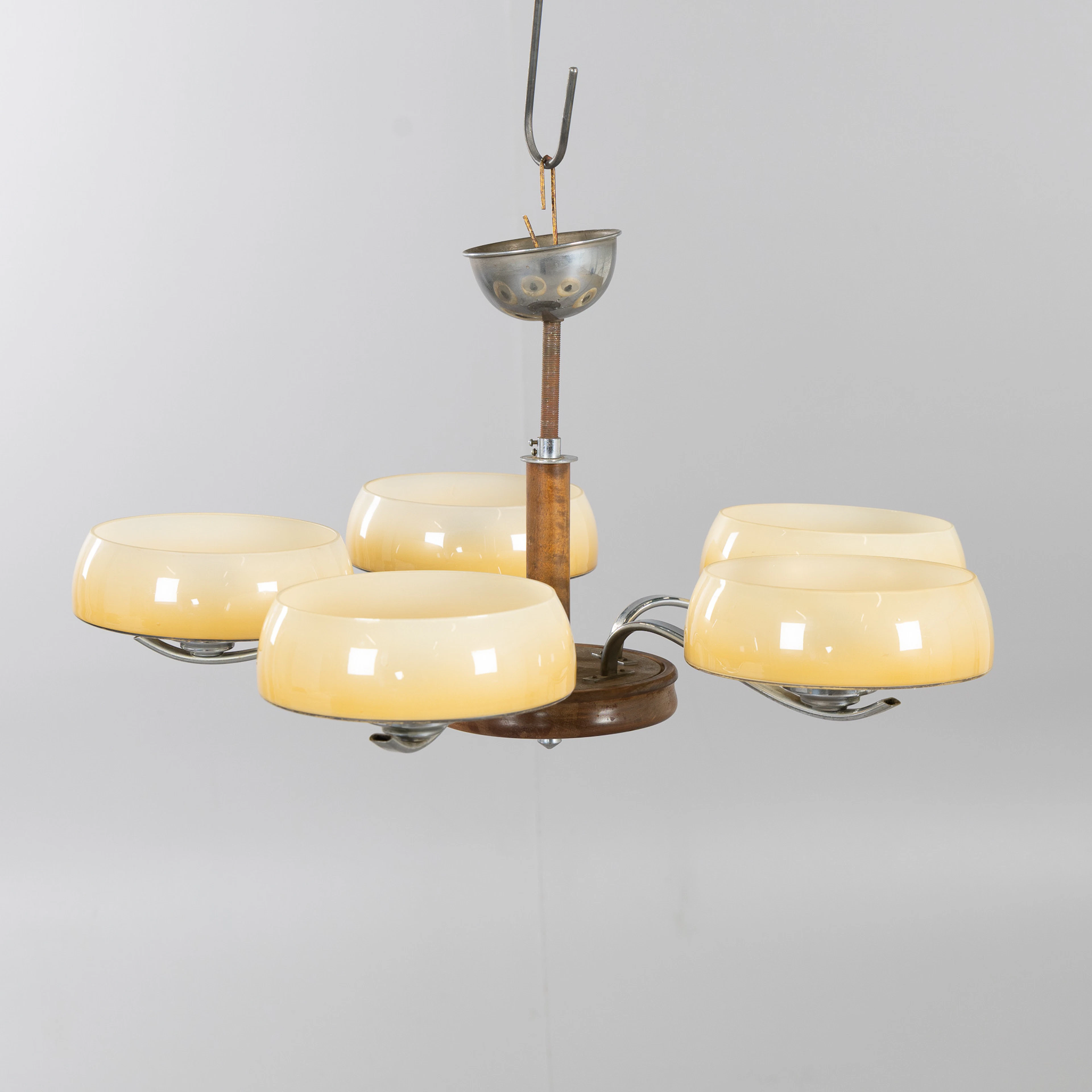 TAKLAMPA, art deco, 5-armad, 1930-tal.