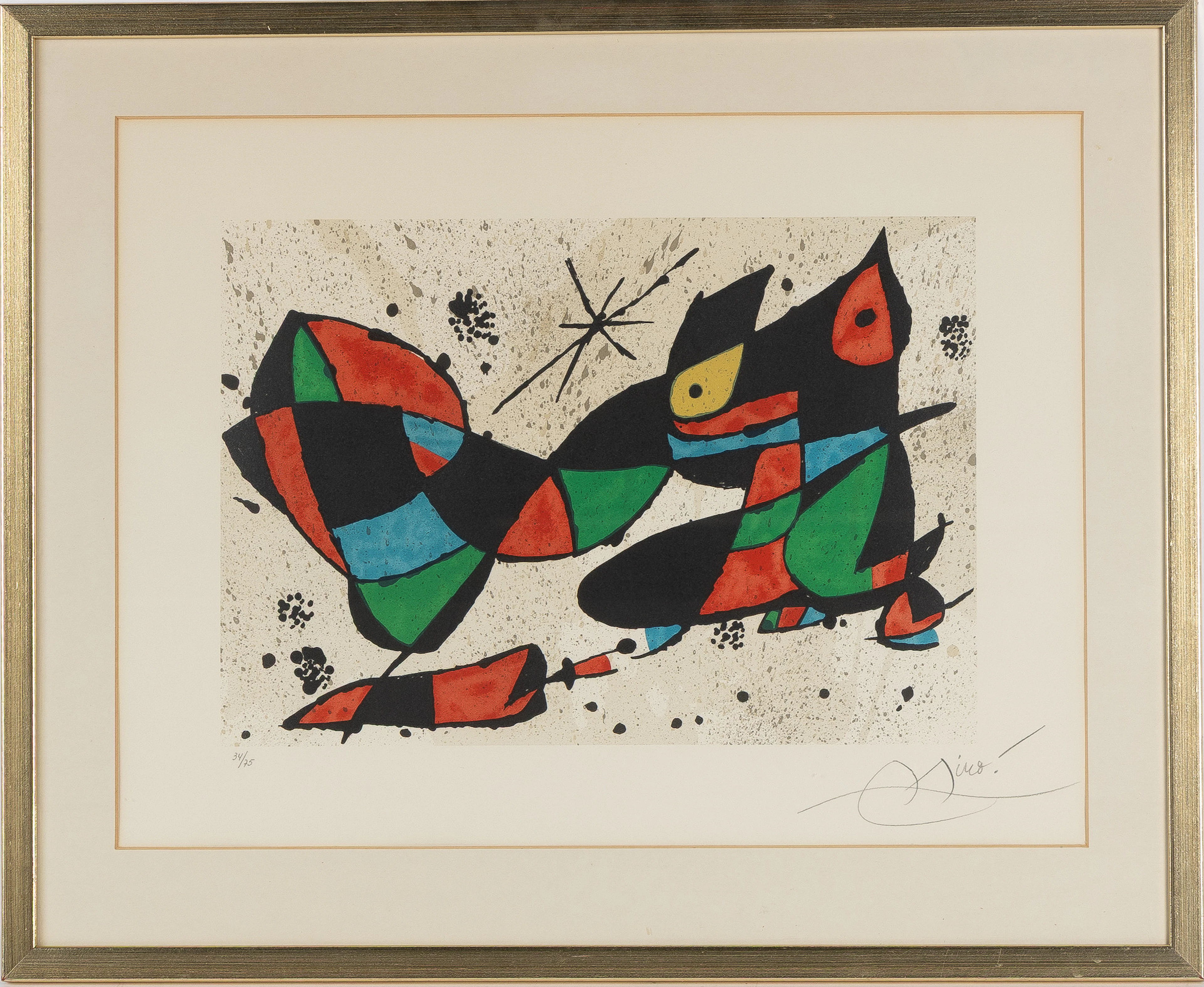 JOAN MIRÓ. "Obra Grafica (1978)", färglitografi.