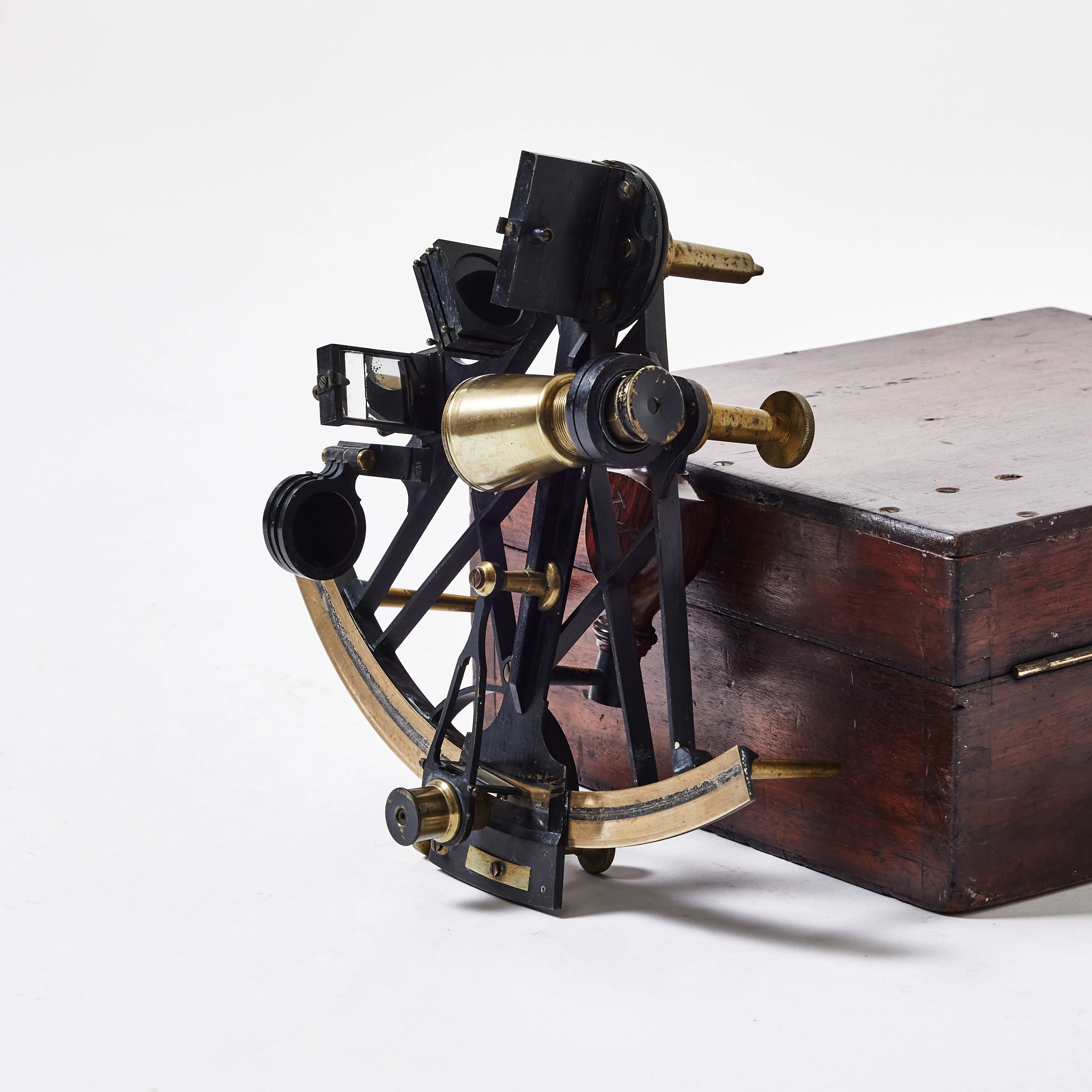 SEXTANT, W. Boosman, Amsterdam,mässing, till större delen svartlackerad