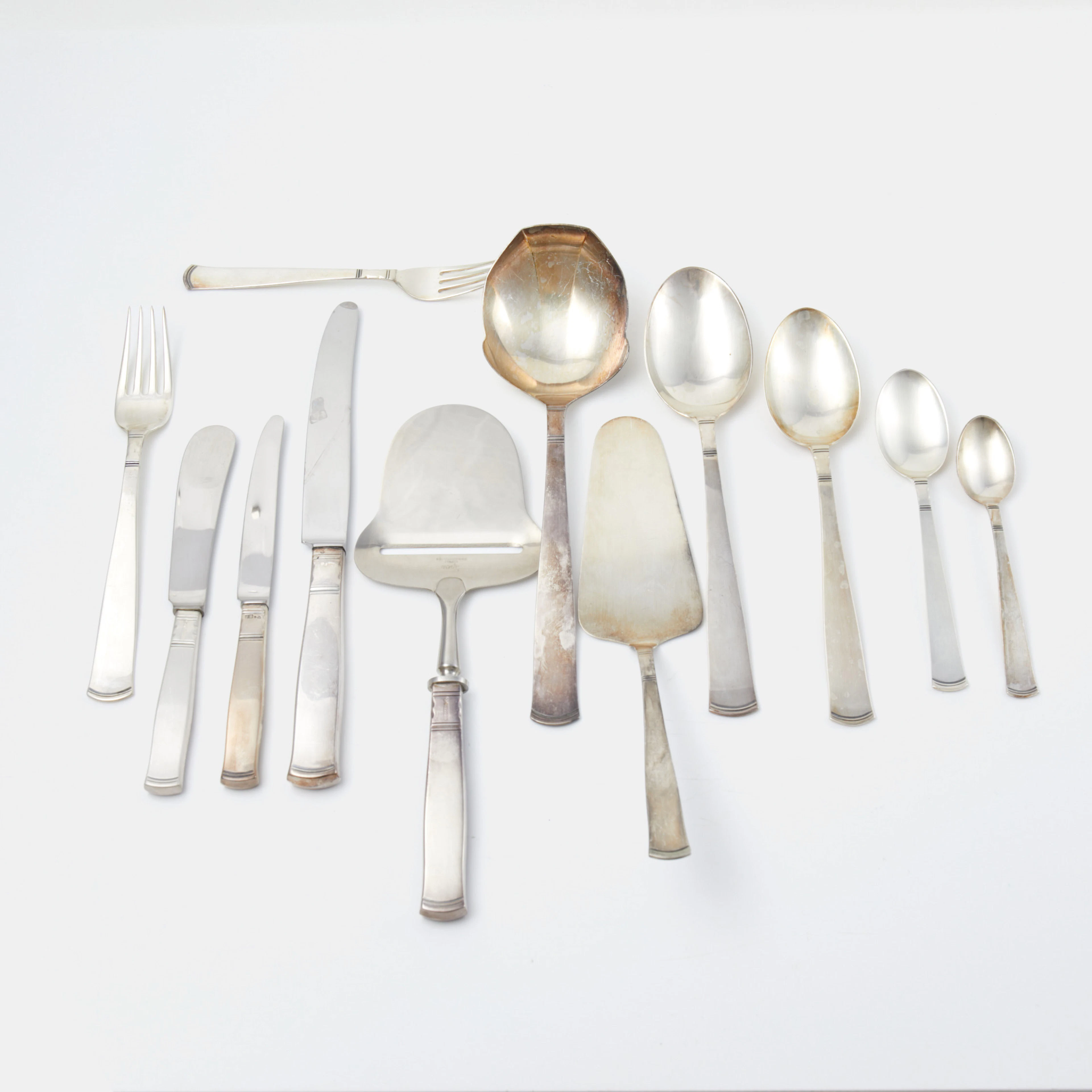 BESTICKSERVIS. 185 dlr, silver, "Rosenholm", Guldsmedsaktiebolaget
