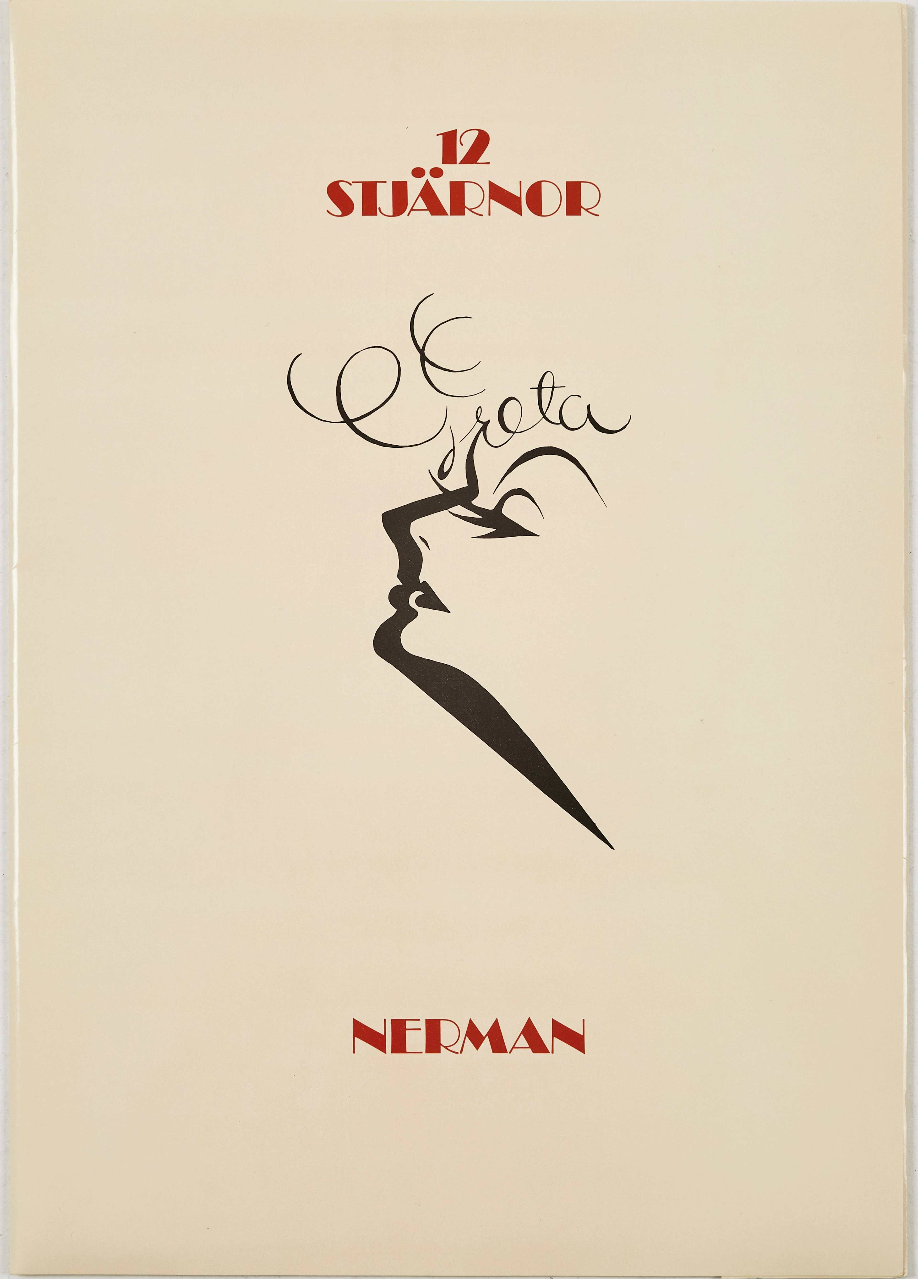 EINAR NERMAN. "12 stjärnor", mapp med 12 tryck, varav trycket med