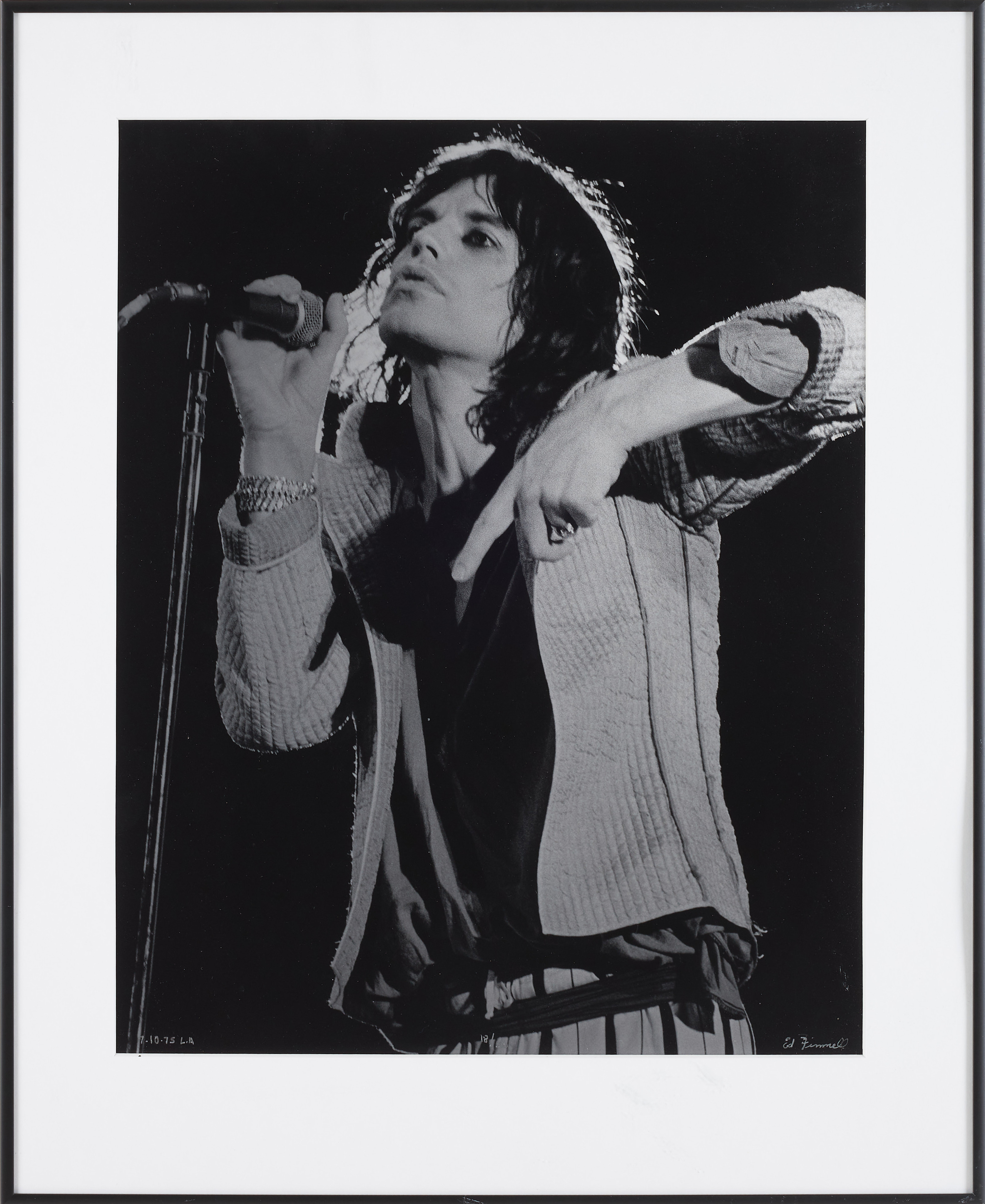 ED FINNELL (USA/SVERIGE, FÖDD 1956. FOTOGRAFI,"Mick Jagger", signerad