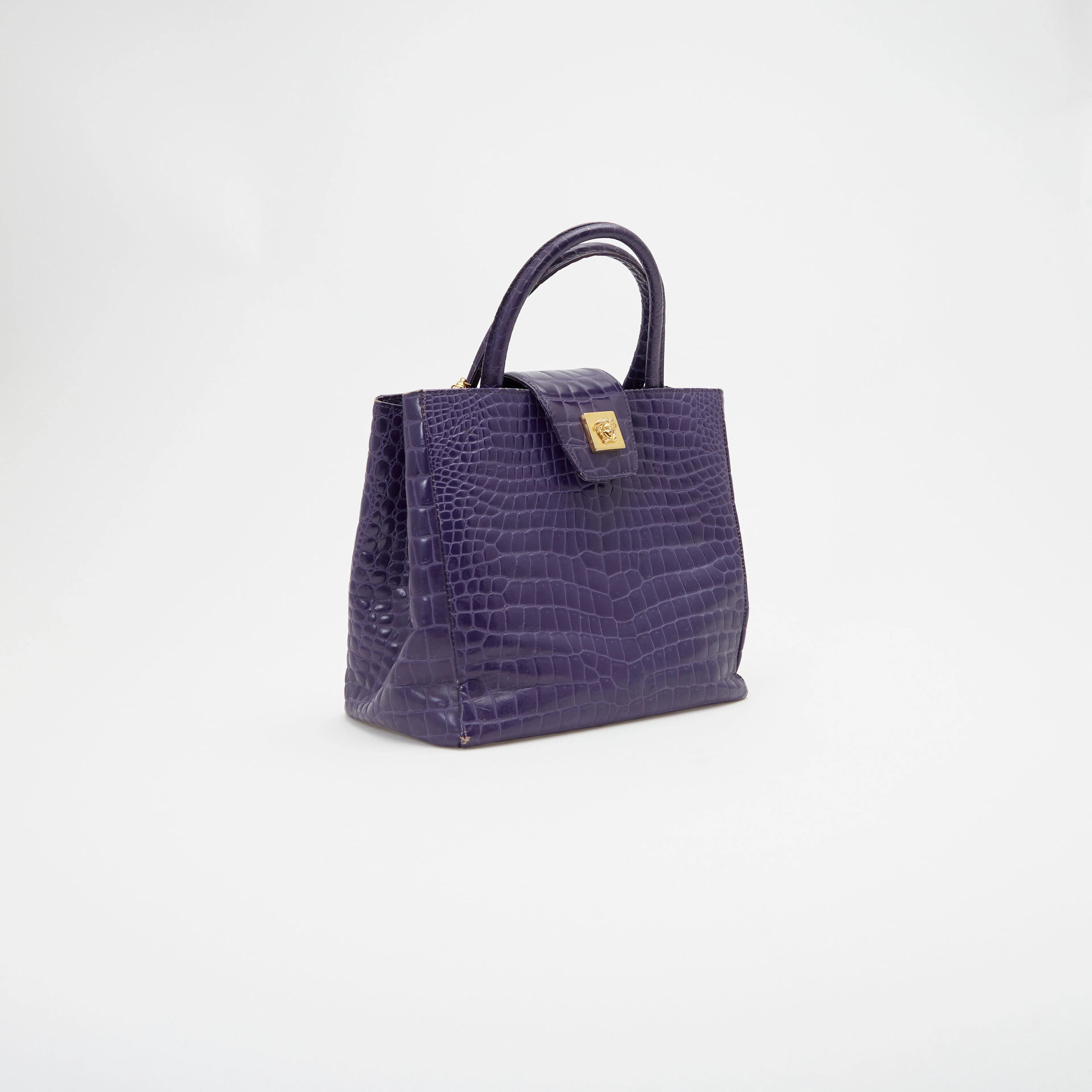 VERSACE. Handtasche / Schultertasche, Leder, 1980er Jahre, Italien.