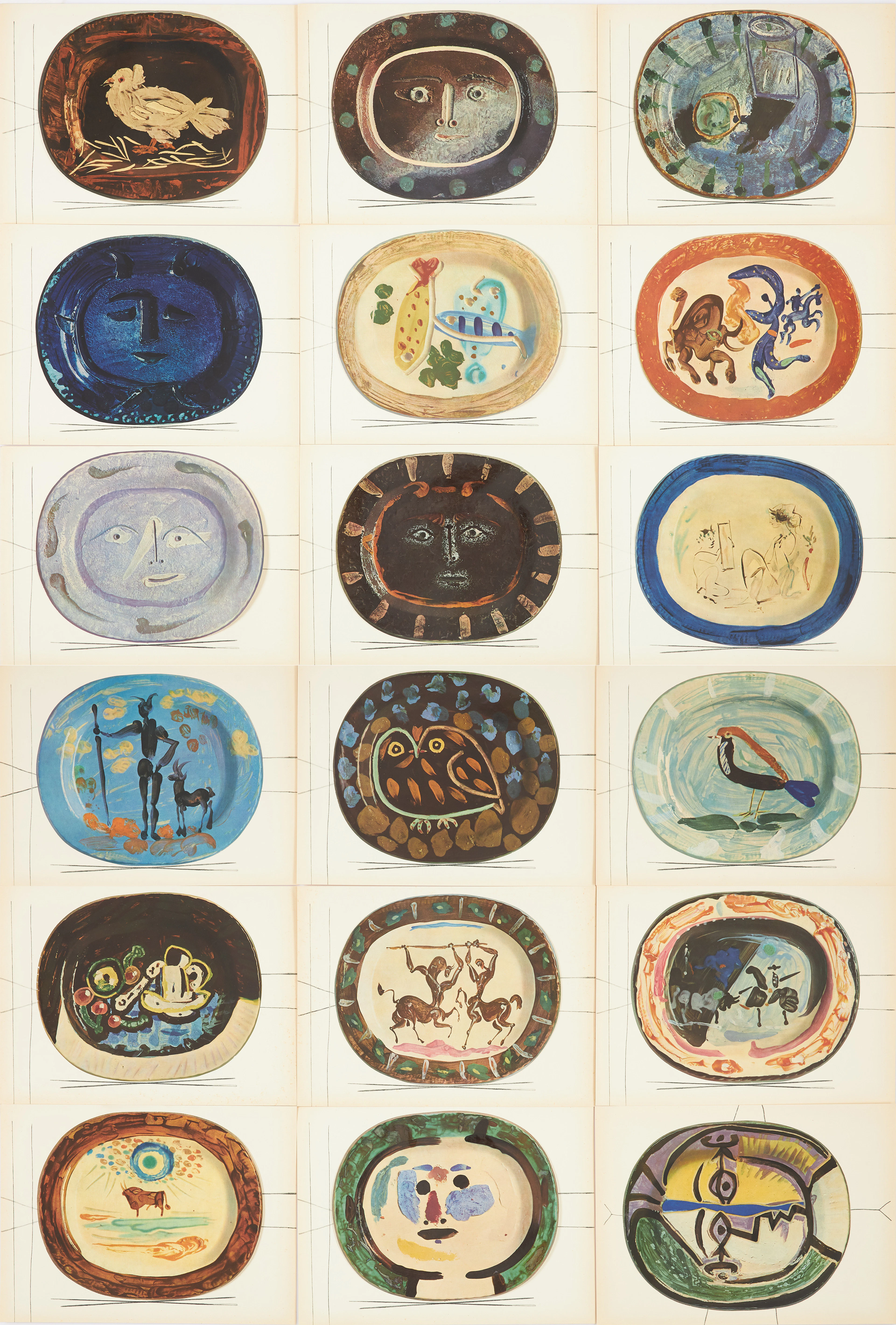 PABLO PICASSO. BOK. "Ceramiques de Picasso", 18 st.