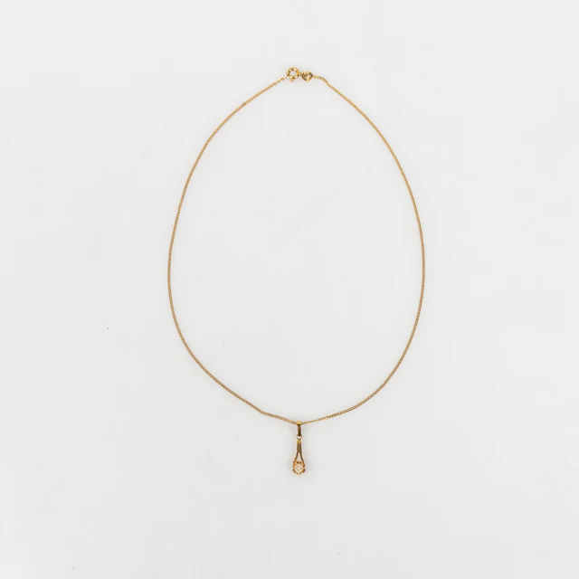 HALSBAND MED HÄNGE, 18K, importstämpel.