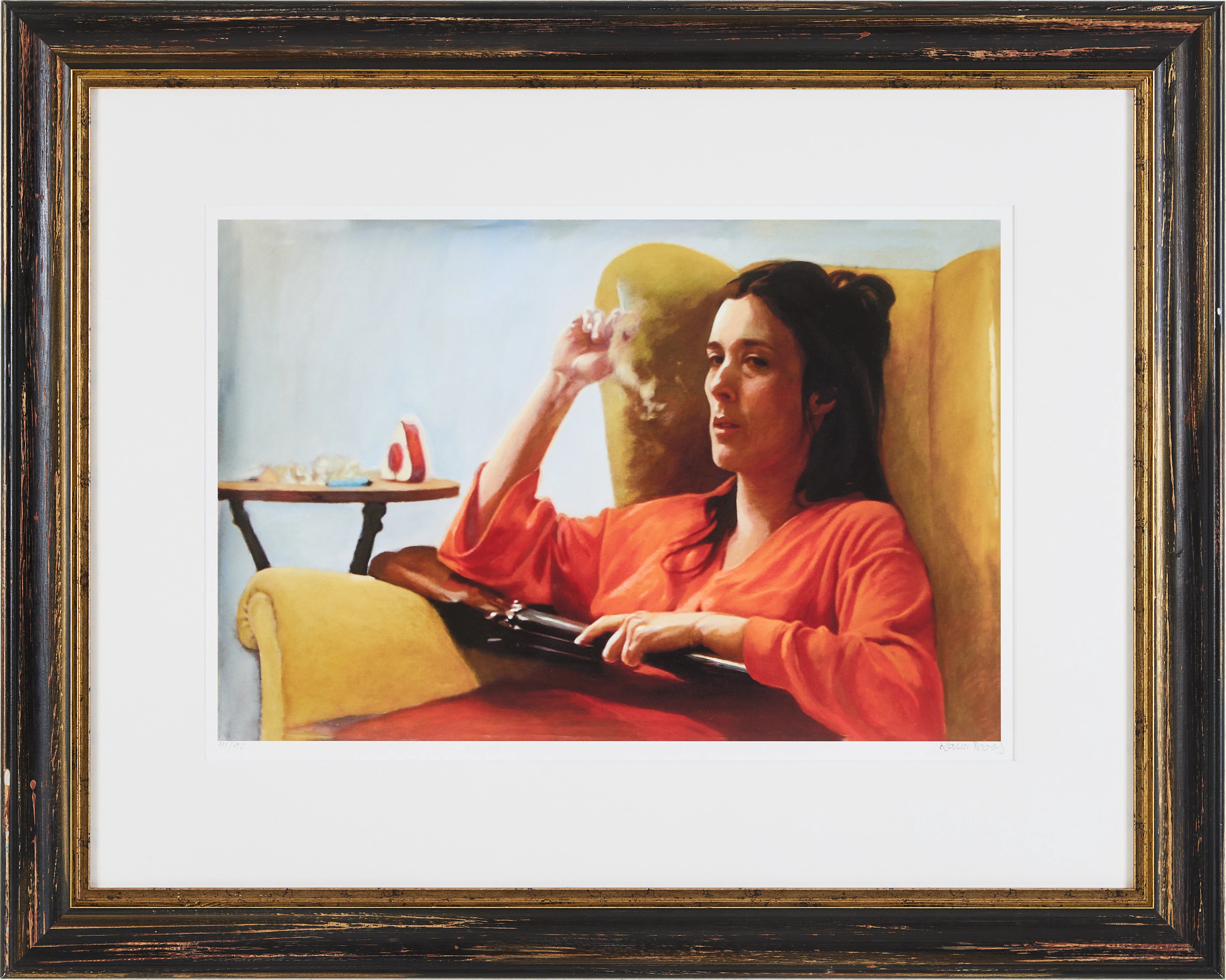 KARIN BROOS. "Tiduret", giclée, signerad och numrerad 41/90.