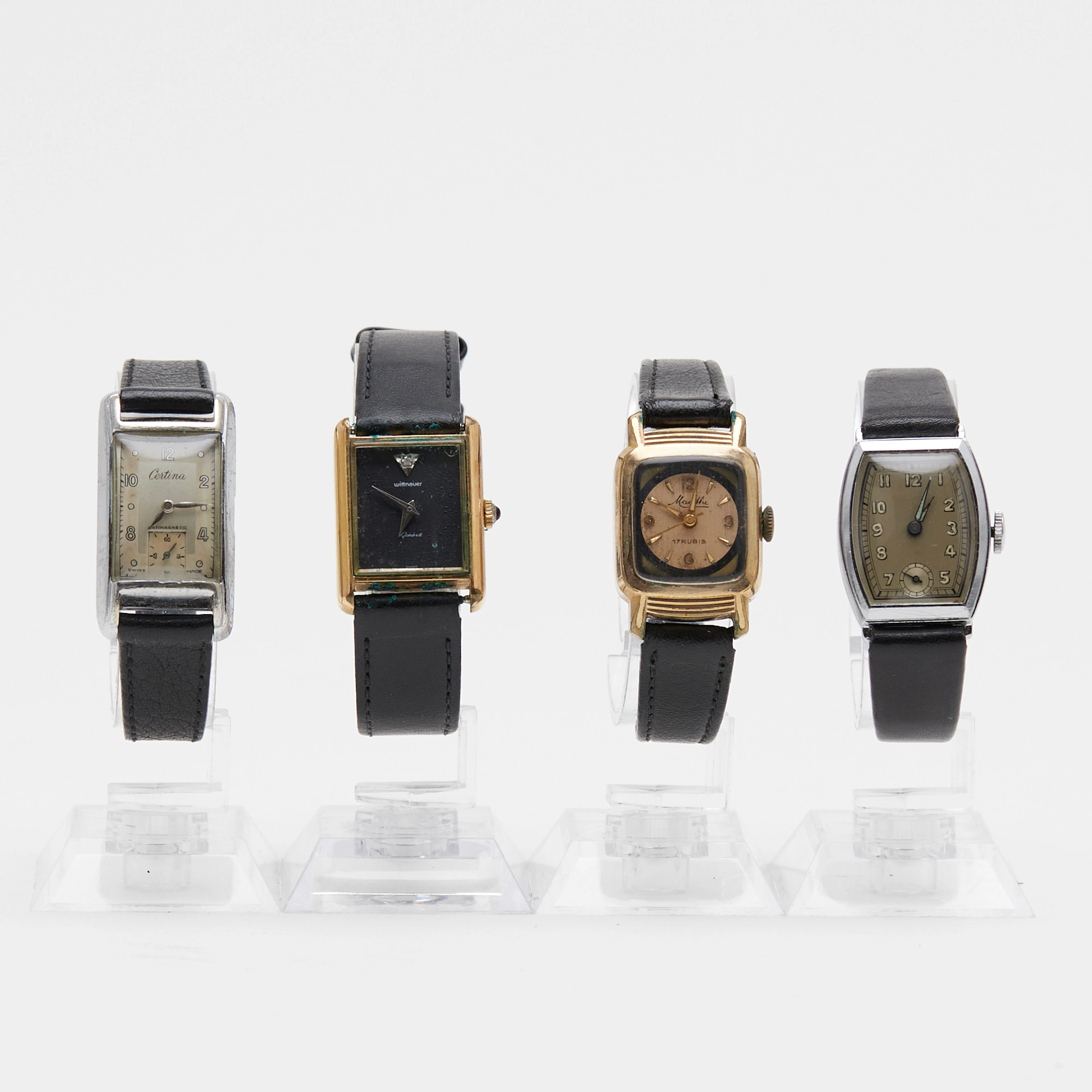 WITTNAUER, CERTINA, MAUTHE ETC., Konvolut Armbanduhren, 20. Jahrhundert. (4).