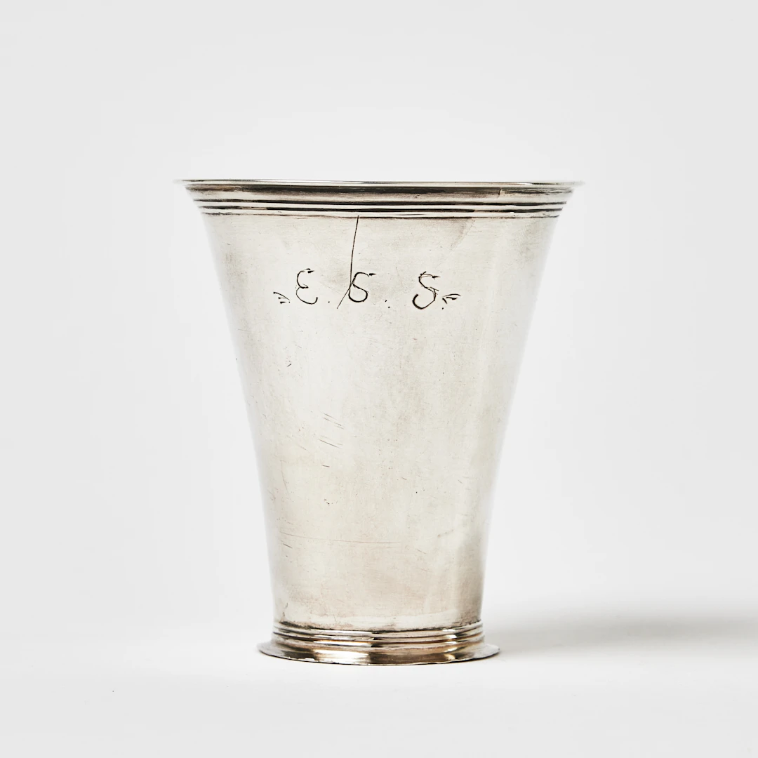 JOHAN AHLBOM. Bägare, silver, Västerås 1739.