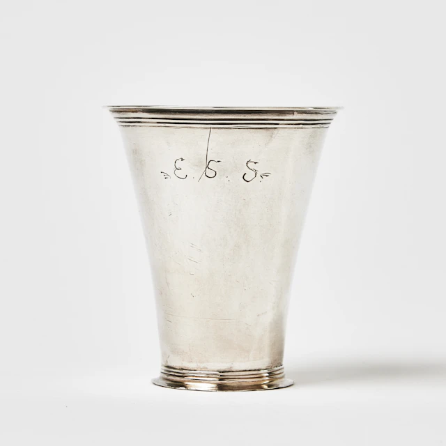 JOHAN AHLBOM. Bägare, silver, Västerås 1739.
